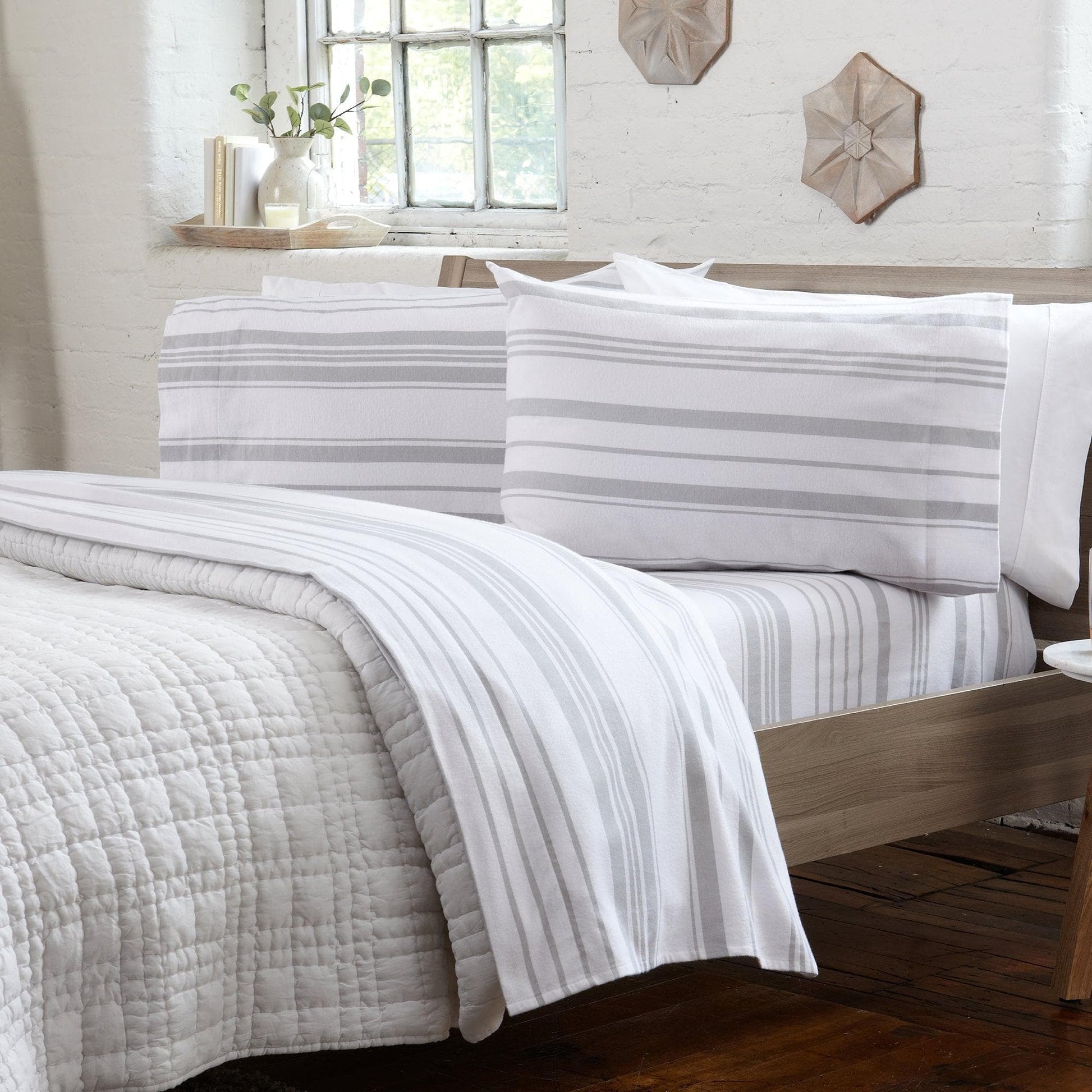 4 - Piece Turkish Cotton Flannel Sheet - Raye Collection - Boske.store