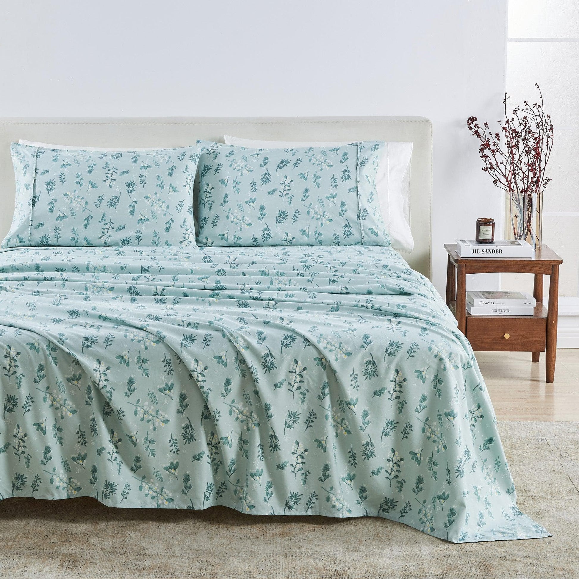 4 Piece Watercolor Floral Microfiber Sheet - Delia Collection - Boske.store
