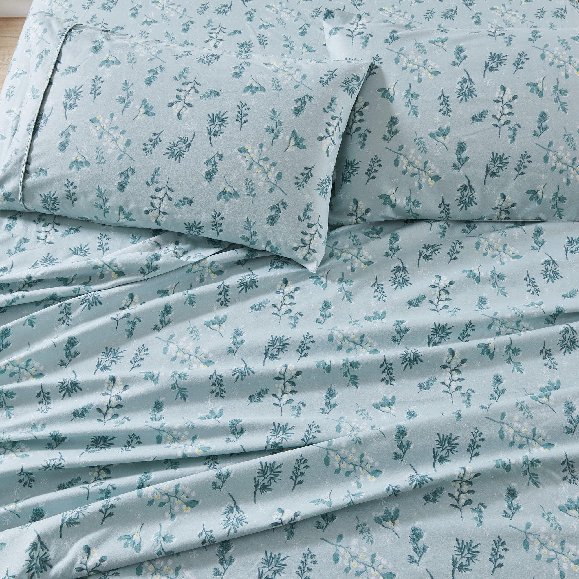 4 Piece Watercolor Floral Microfiber Sheet - Delia Collection - Boske.store