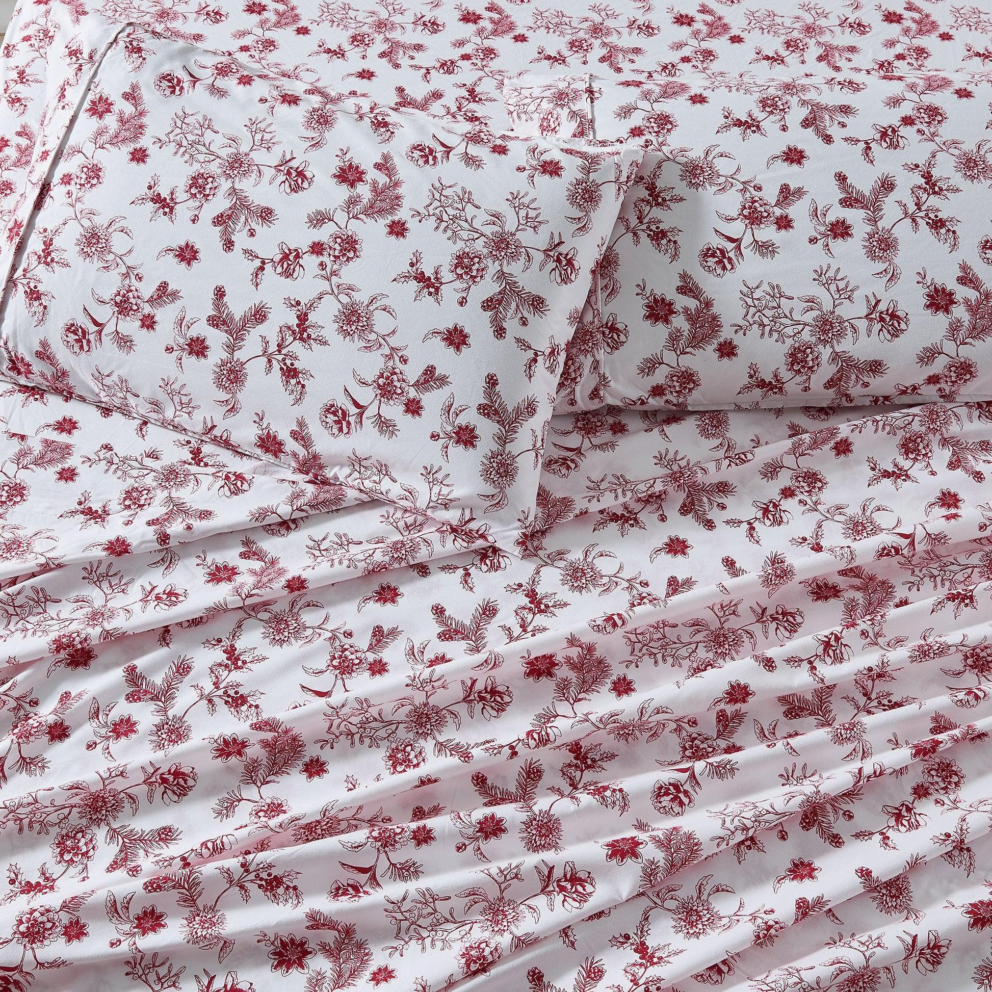 4 Piece Watercolor Floral Microfiber Sheet - Delia Collection - Boske.store