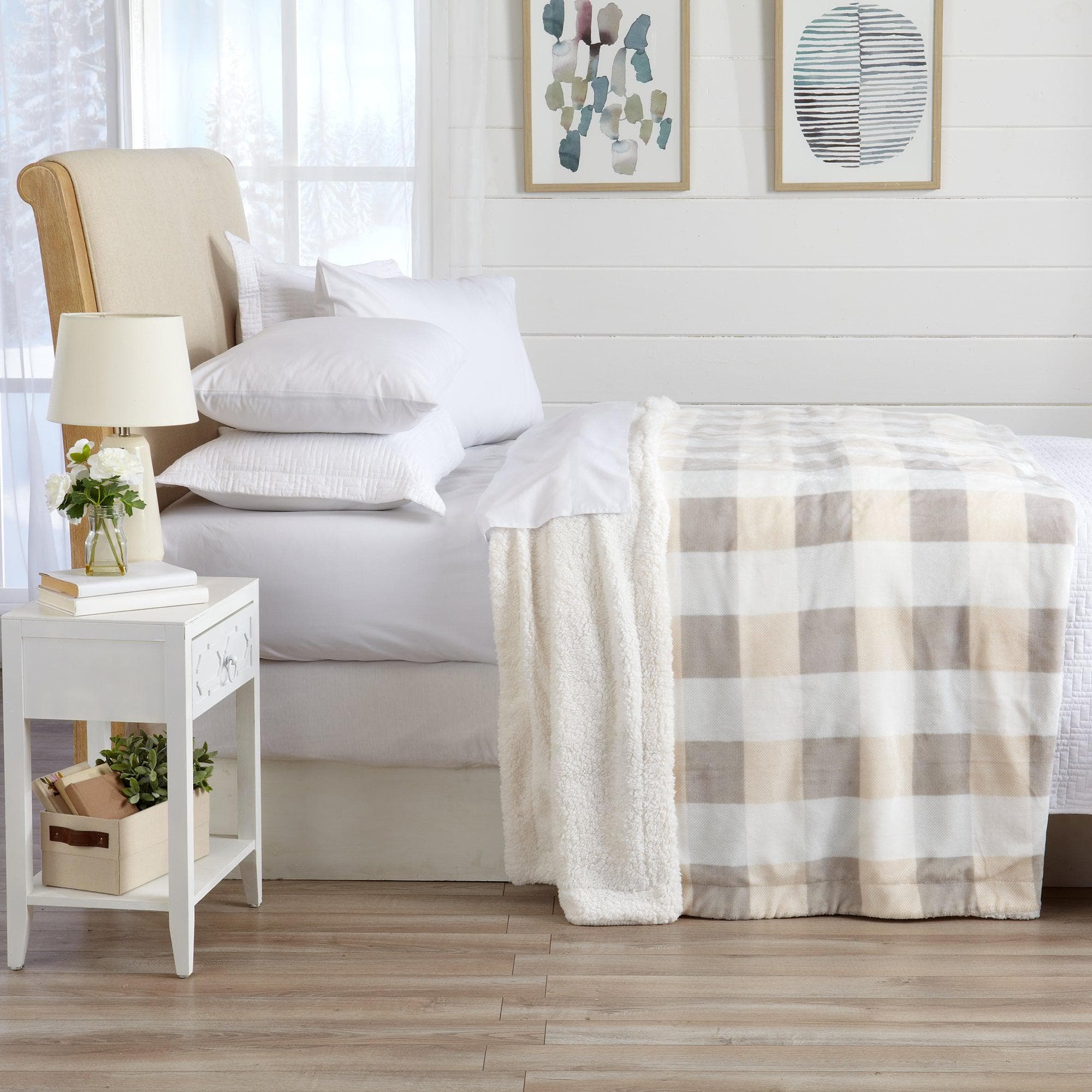 Velvet Plush Sherpa Luxury Bed Blanket - Kinsley Collection - Boske.store