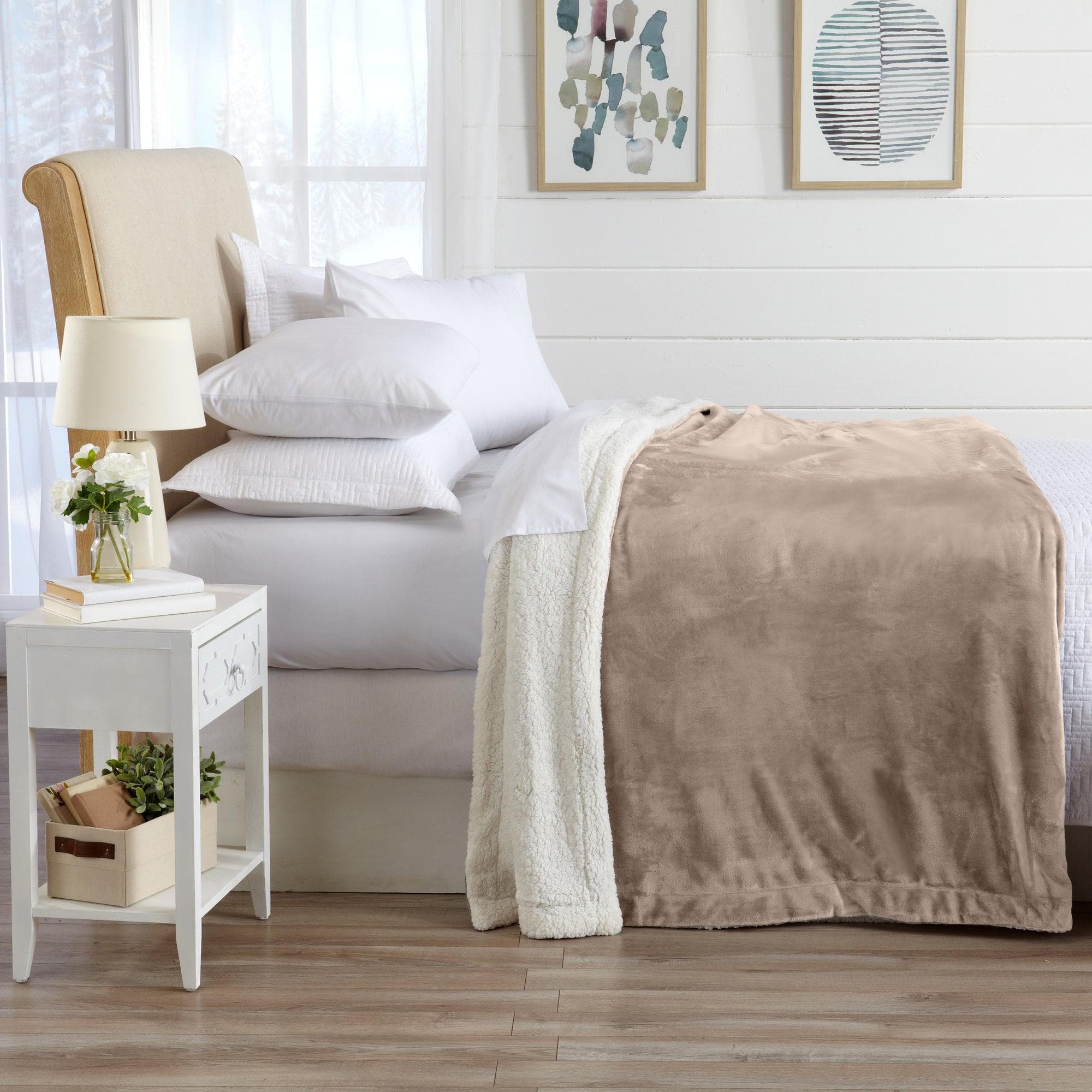 Velvet Plush Sherpa Luxury Bed Blanket - Kinsley Collection - Boske.store