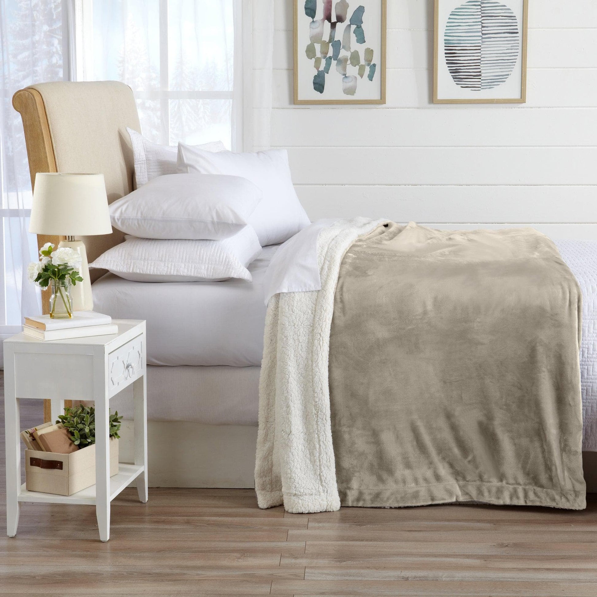 Velvet Plush Sherpa Luxury Bed Blanket - Kinsley Collection - Boske.store