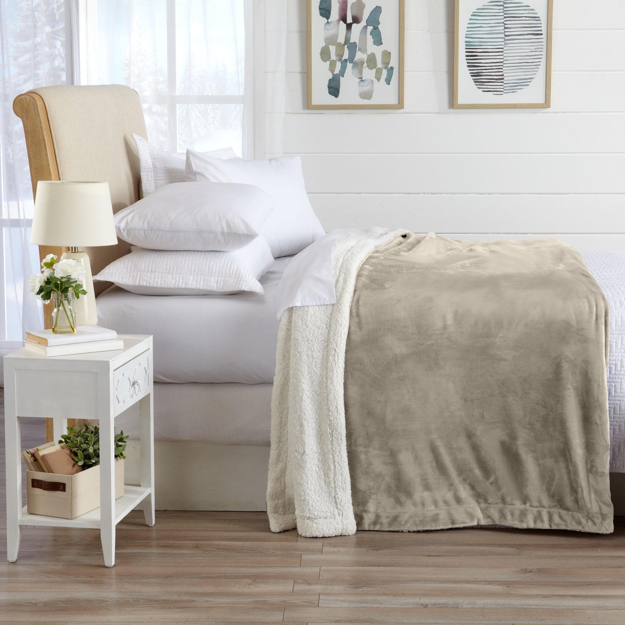 Velvet Plush Sherpa Luxury Bed Blanket - Kinsley Collection - Boske.store