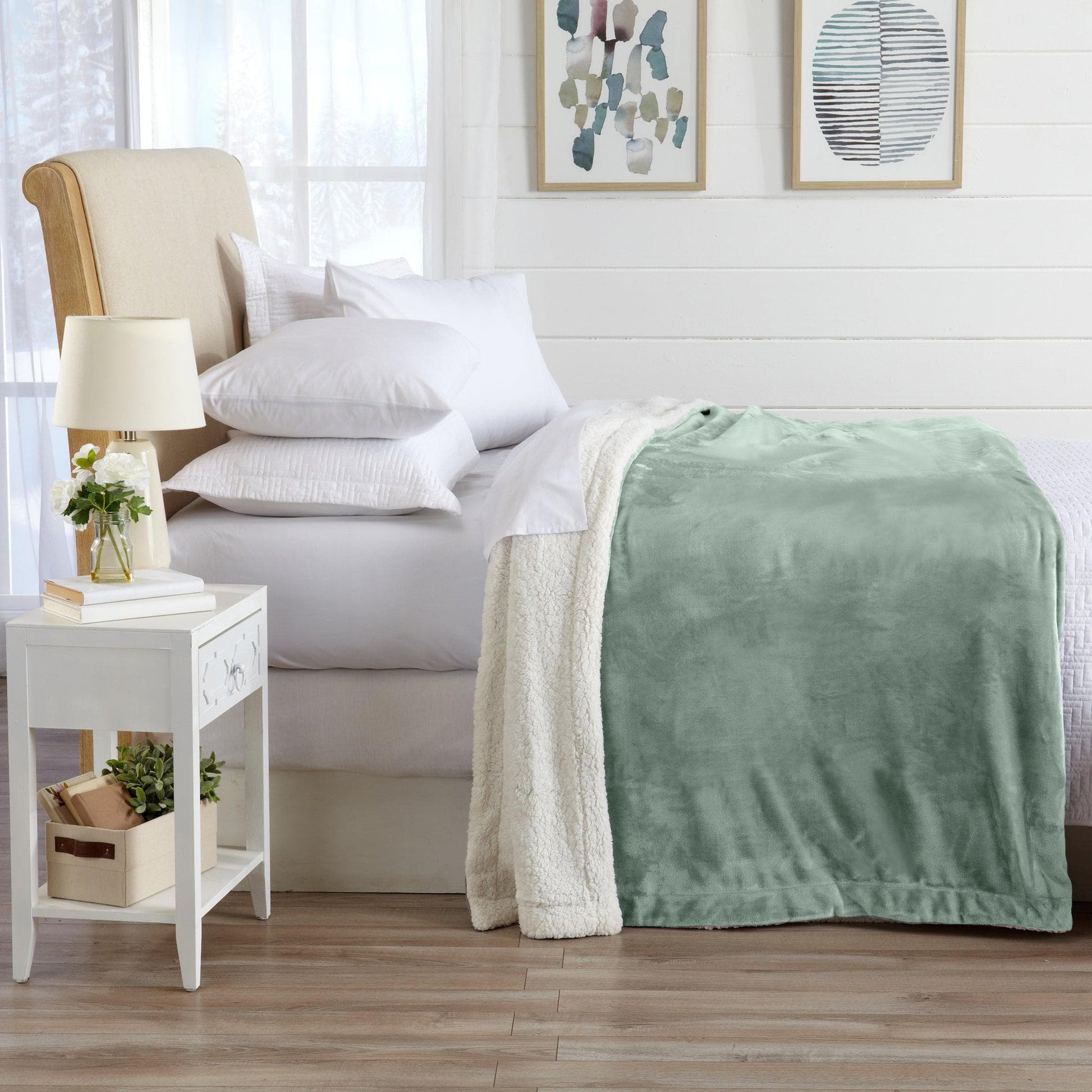 Velvet Plush Sherpa Luxury Bed Blanket - Kinsley Collection - Boske.store