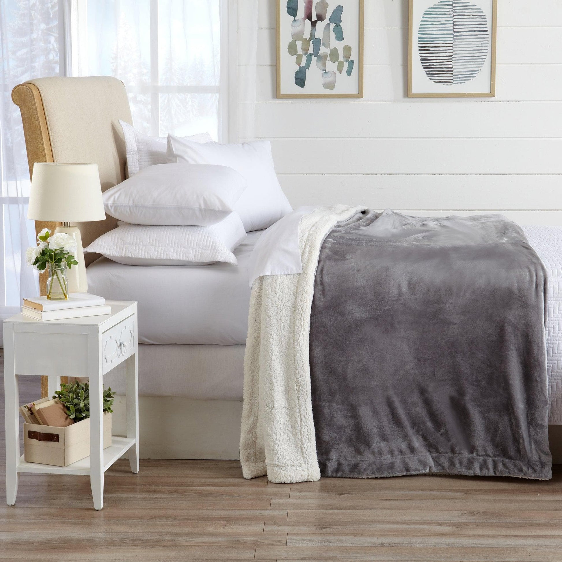 Velvet Plush Sherpa Luxury Bed Blanket - Kinsley Collection - Boske.store