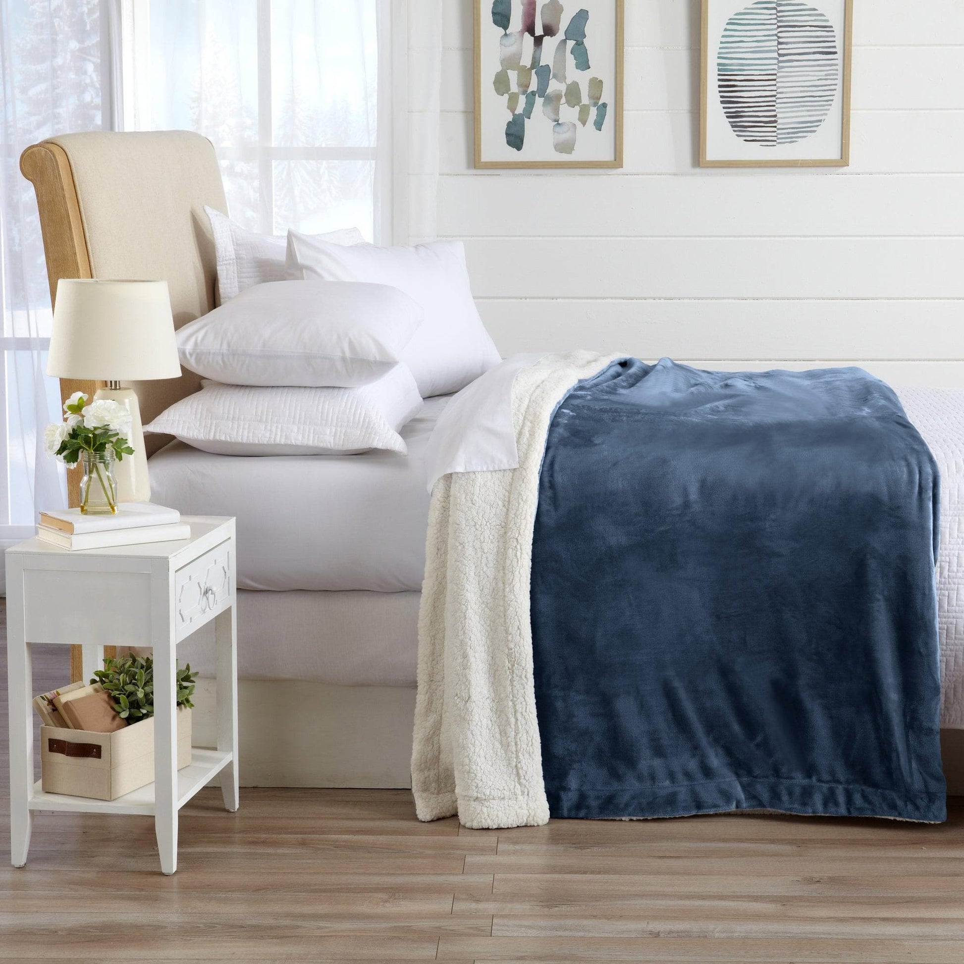 Velvet Plush Sherpa Luxury Bed Blanket - Kinsley Collection - Boske.store