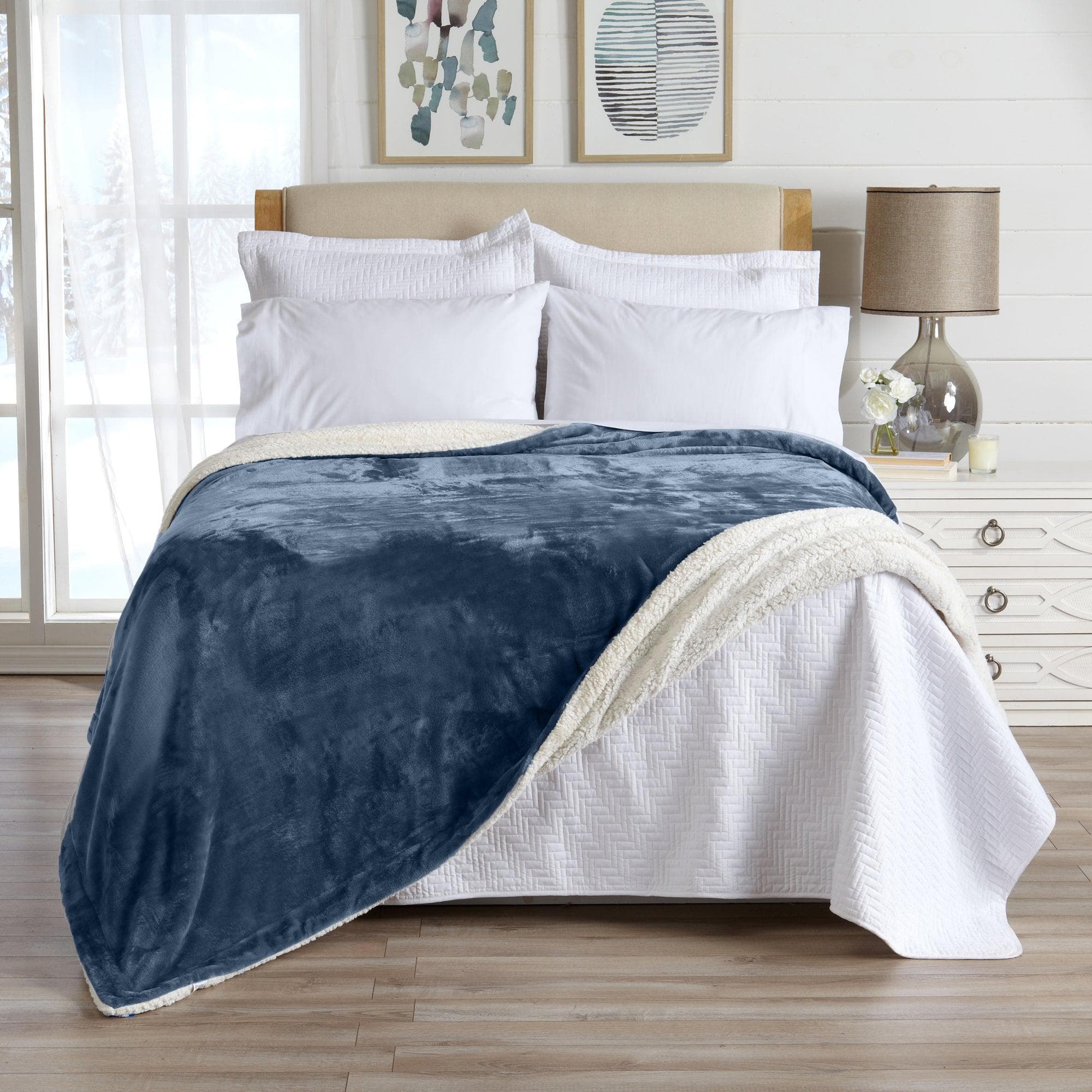 Velvet Plush Sherpa Luxury Bed Blanket - Kinsley Collection - Boske.store