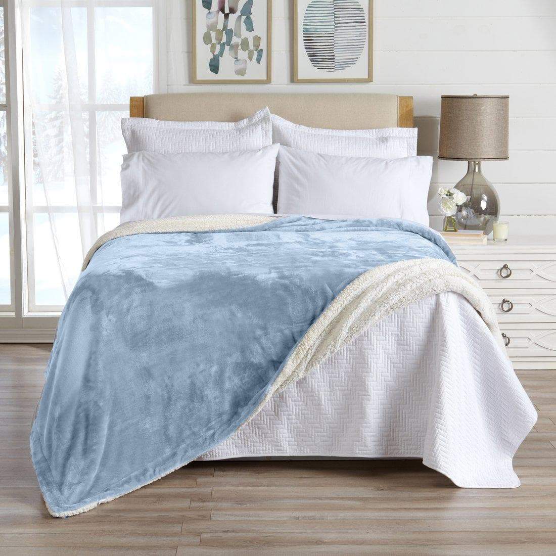 Velvet Plush Sherpa Luxury Bed Blanket - Kinsley Collection - Boske.store