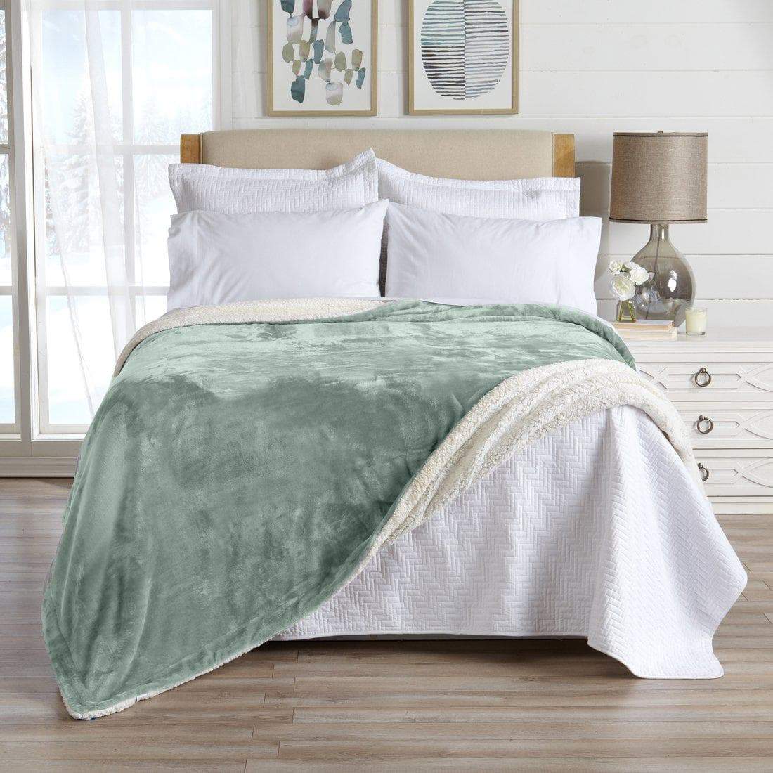 Velvet Plush Sherpa Luxury Bed Blanket - Kinsley Collection - Boske.store