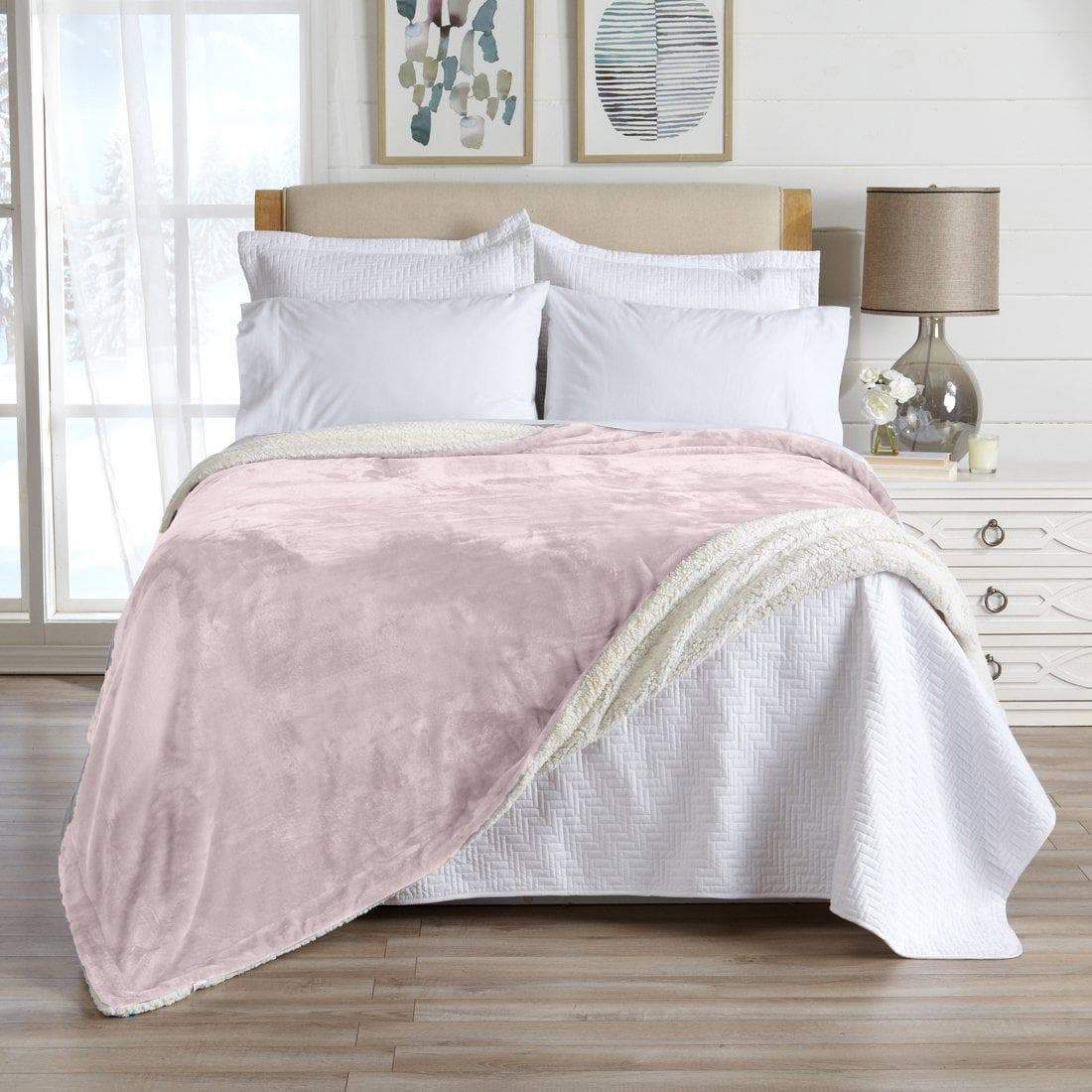 Velvet Plush Sherpa Luxury Bed Blanket - Kinsley Collection - Boske.store