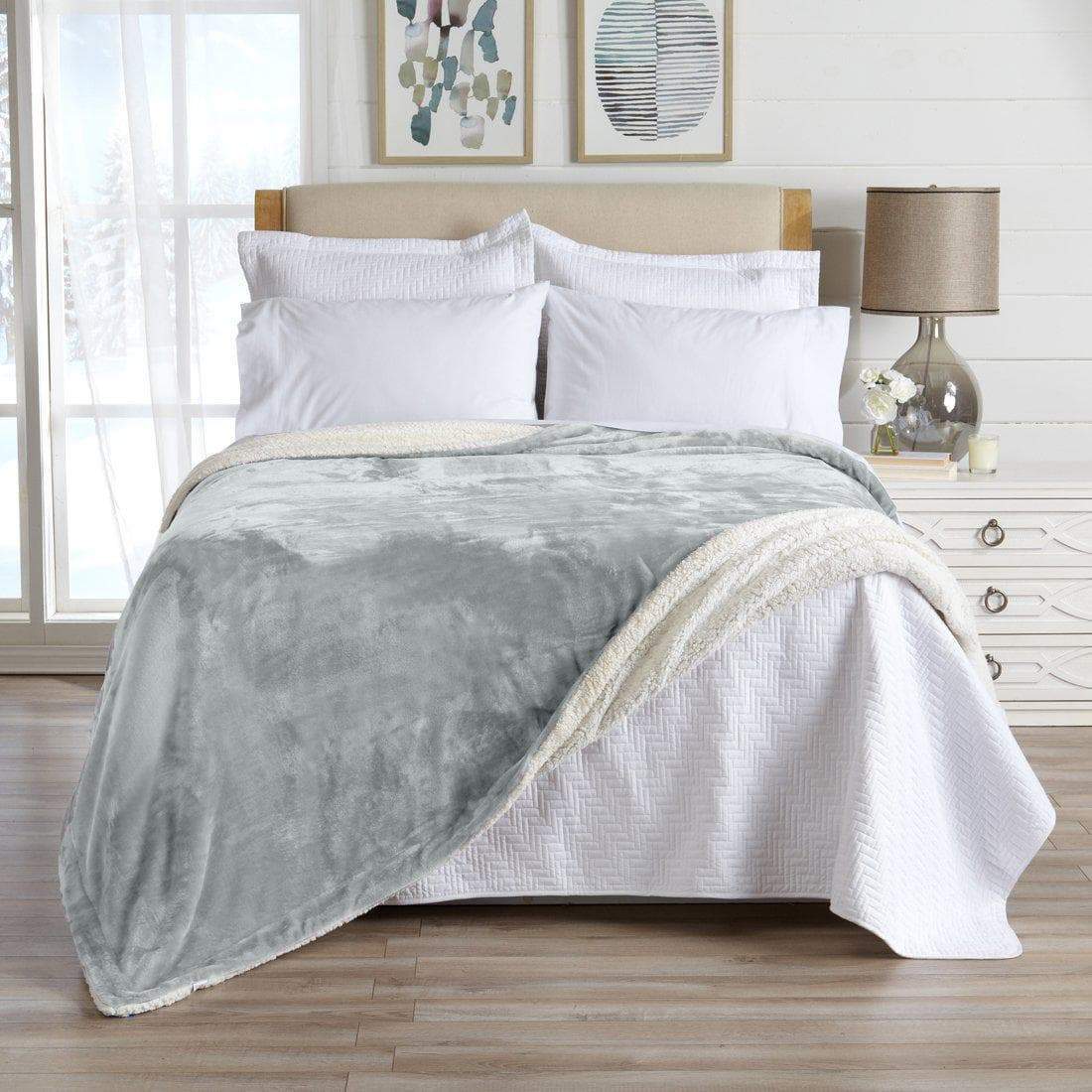 Velvet Plush Sherpa Luxury Bed Blanket - Kinsley Collection - Boske.store
