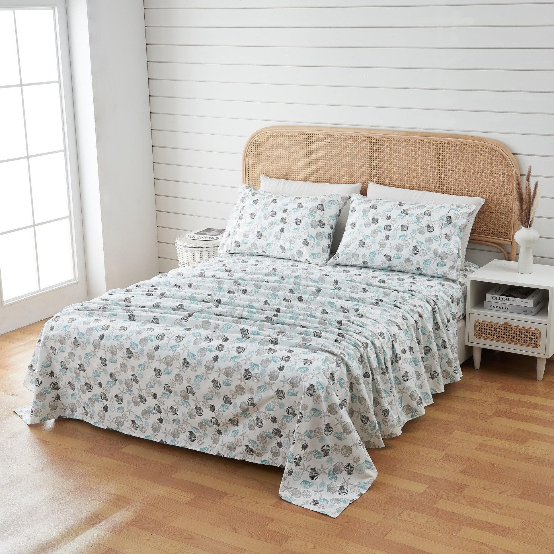 4 - Piece Coastal Microfiber Sheet - Newport Collection - Boske.store