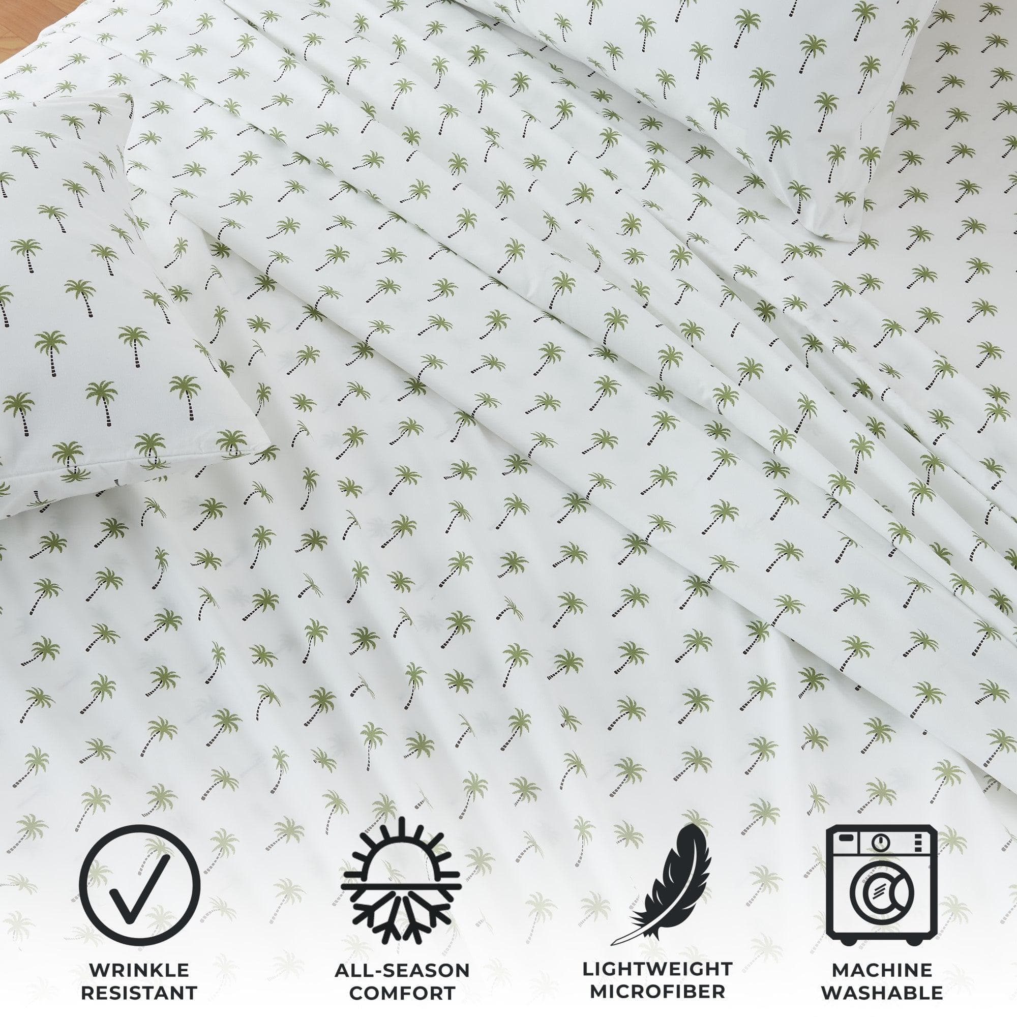 4 - Piece Coastal Microfiber Sheet - Newport Collection - Boske.store