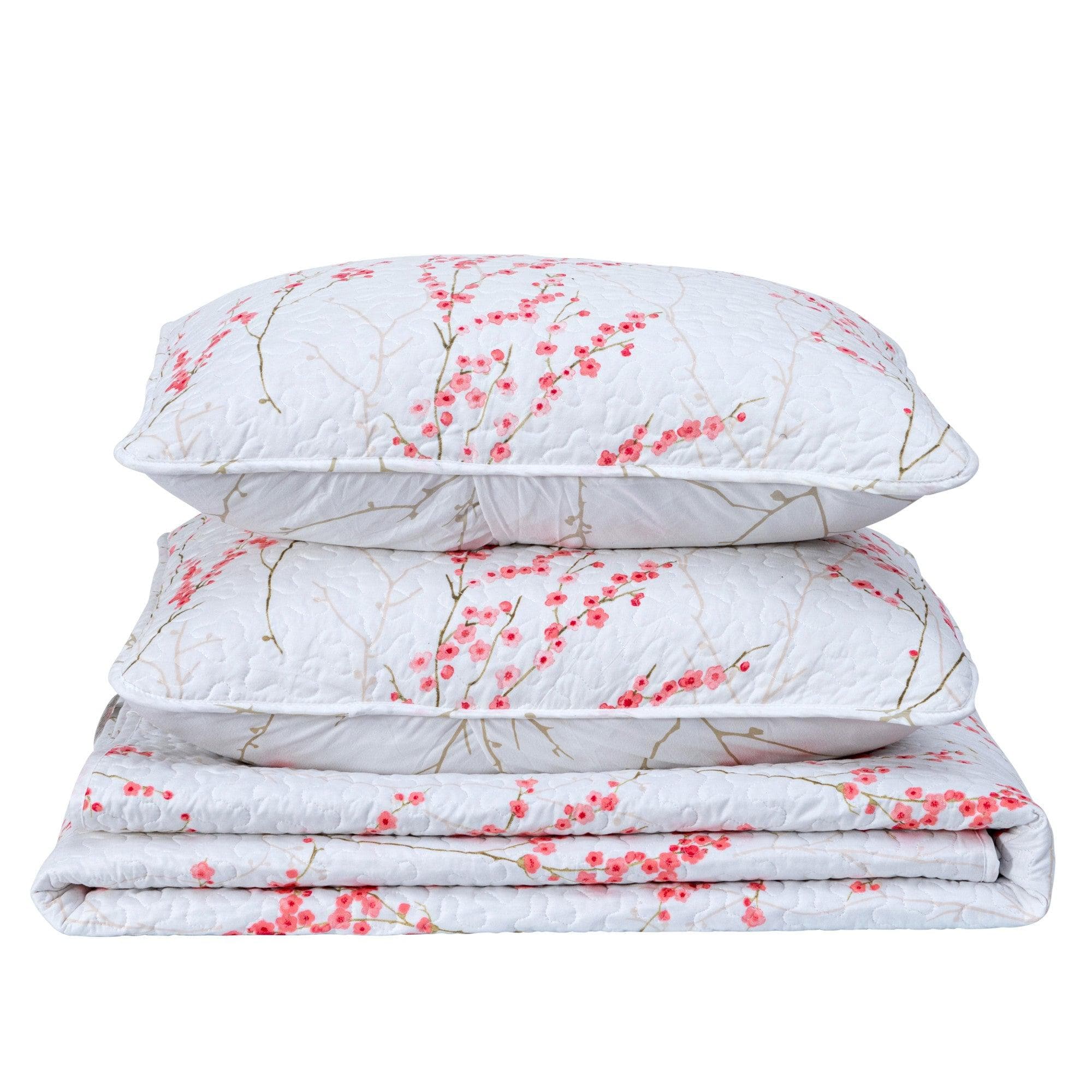 3 - Piece Floral Quilt - Sakura Collection - Boske.store