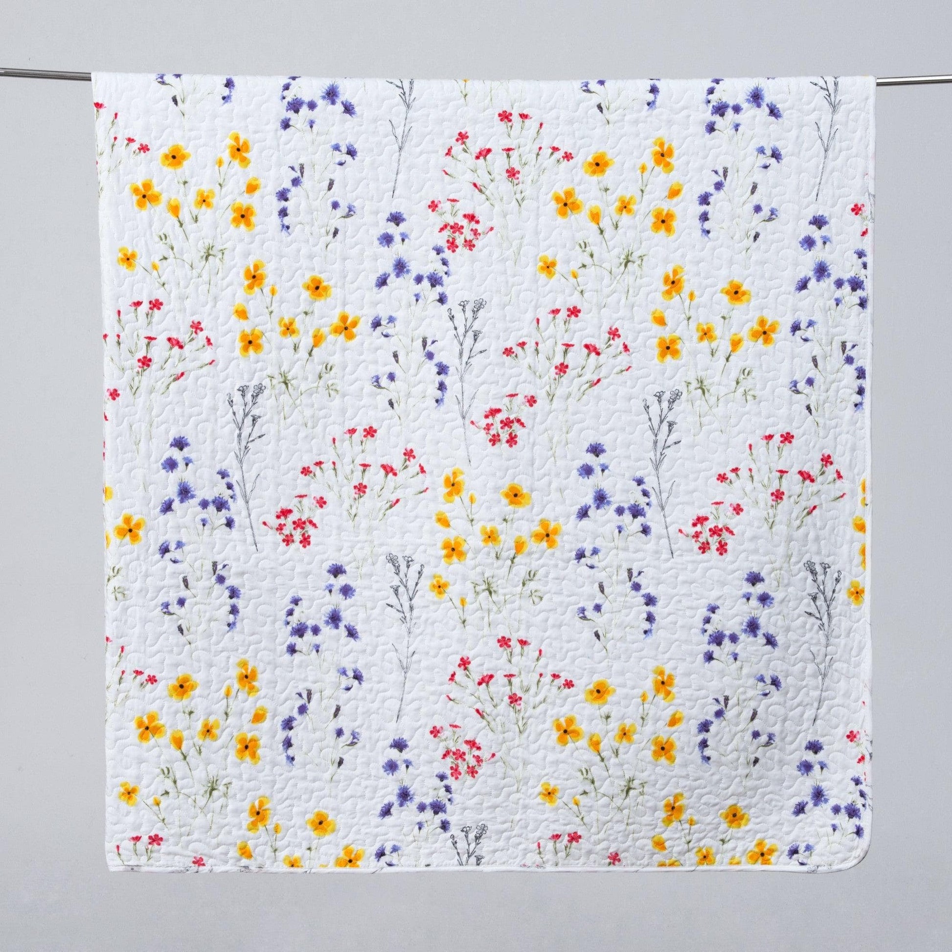 Colorful Floral 3 Piece Quilt Set - Marianne Collection - Boske.store