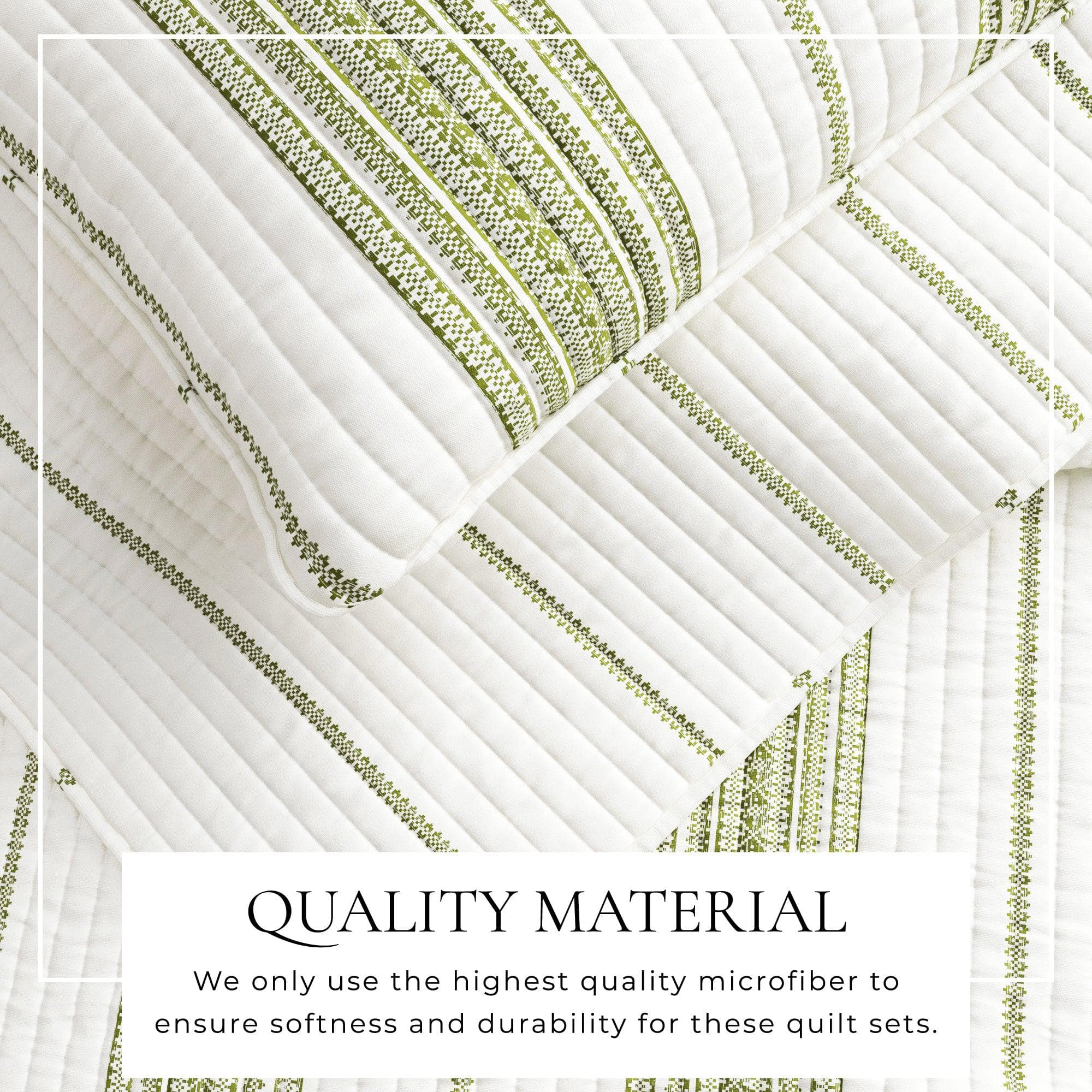 3 - Piece Stripe Quilt - Wesley Collection - Boske.store