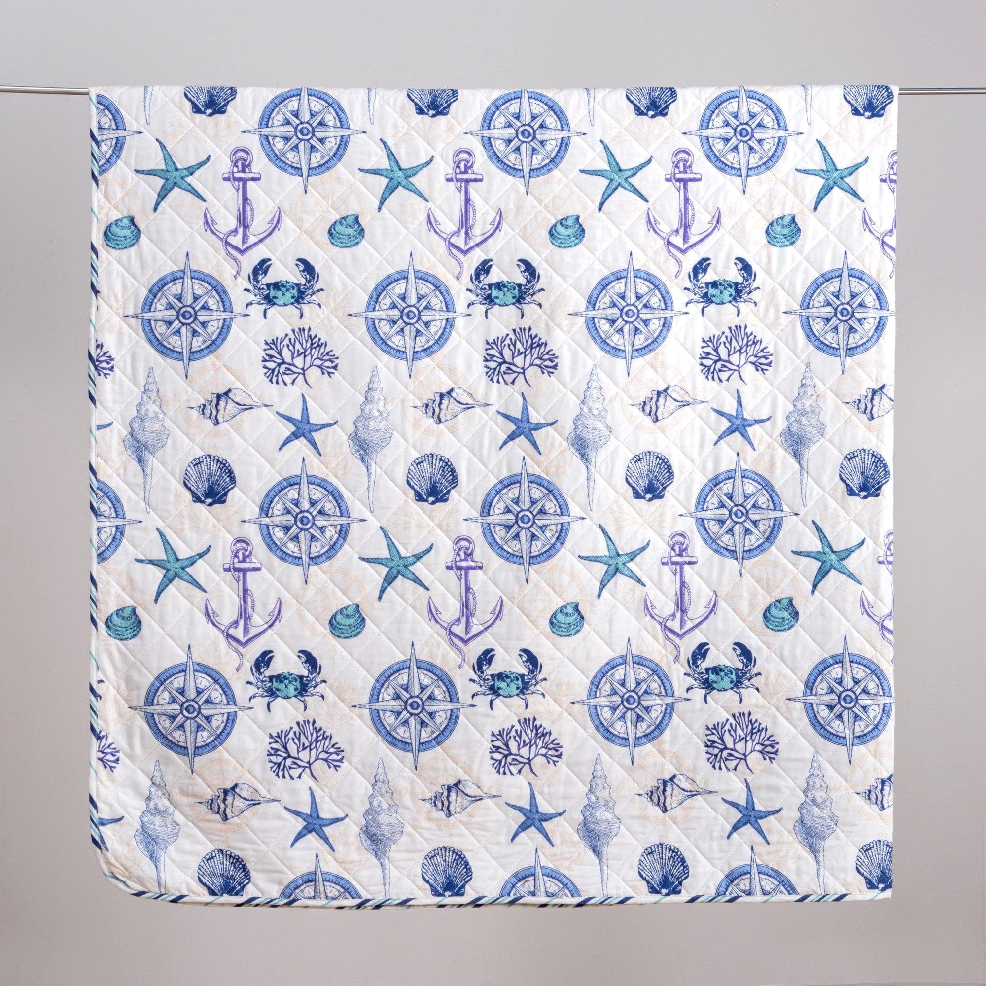Nautical Anchor Quilt Set - Azure Collection - Boske.store