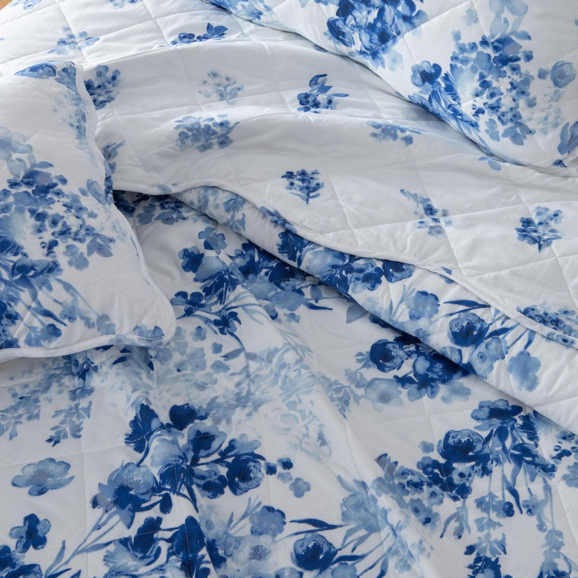 Watercolor Leaves 3 Piece Quilt Set - Jacqueline Collection - Boske.store