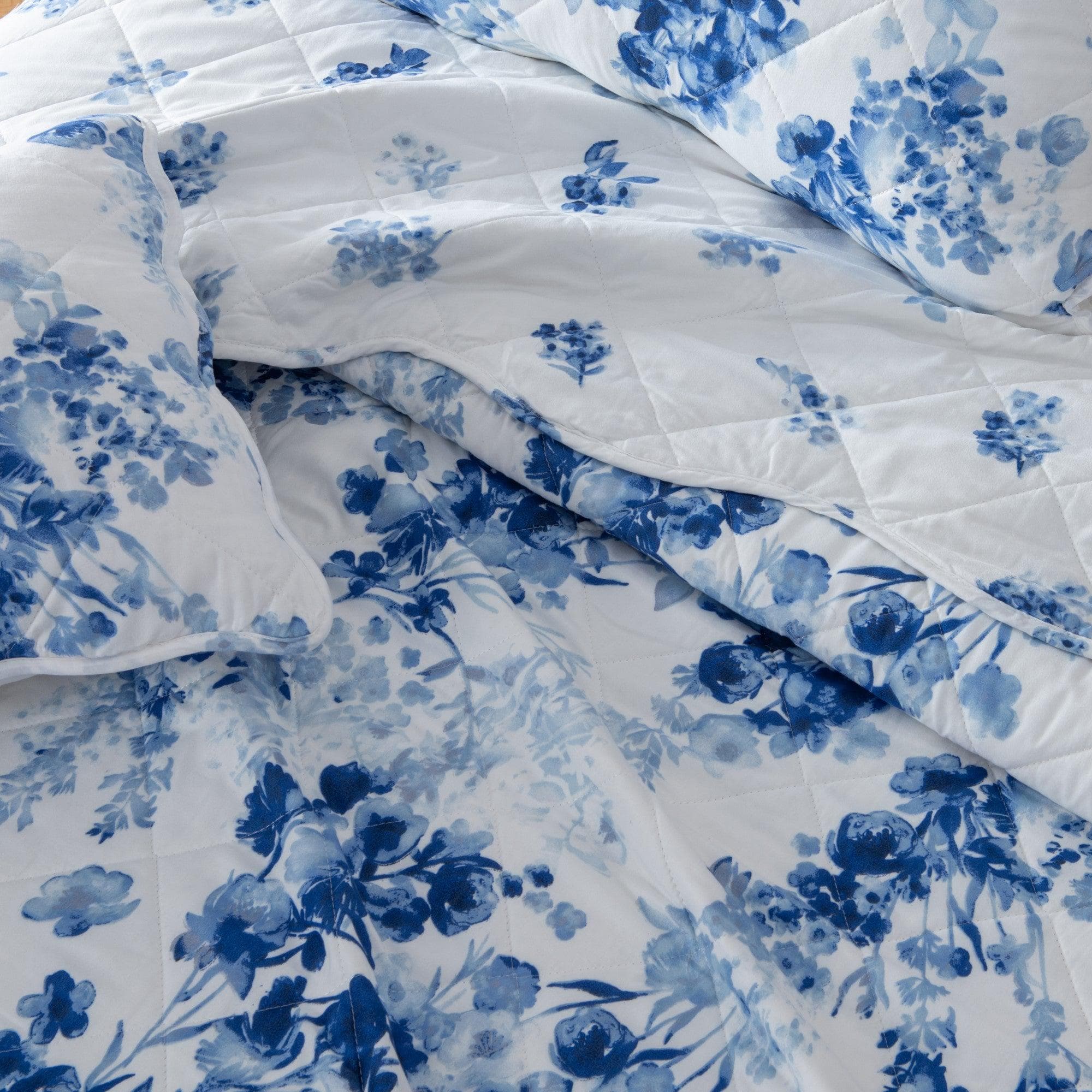 Watercolor Leaves 3 Piece Quilt Set - Jacqueline Collection - Boske.store