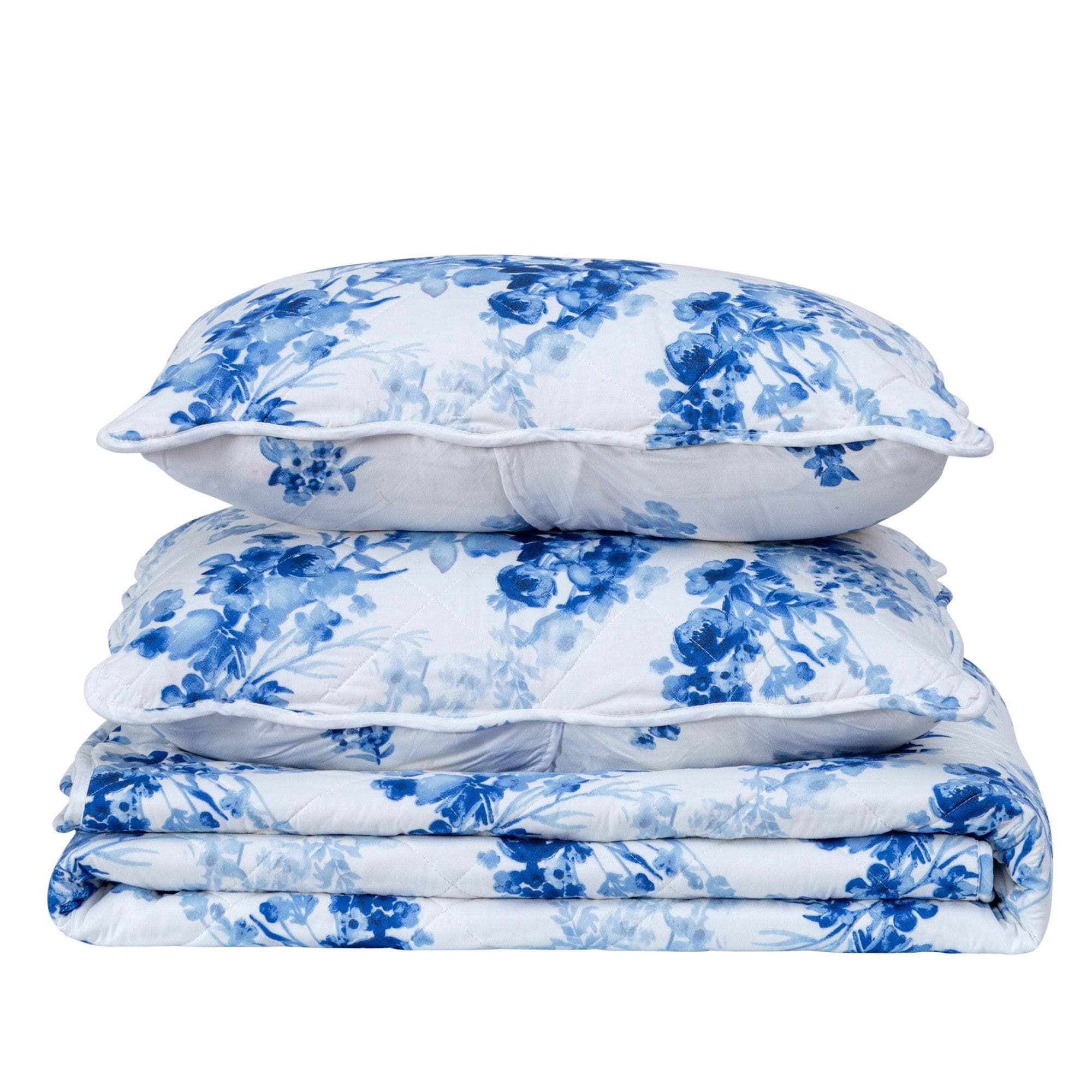 Watercolor Leaves 3 Piece Quilt Set - Jacqueline Collection - Boske.store