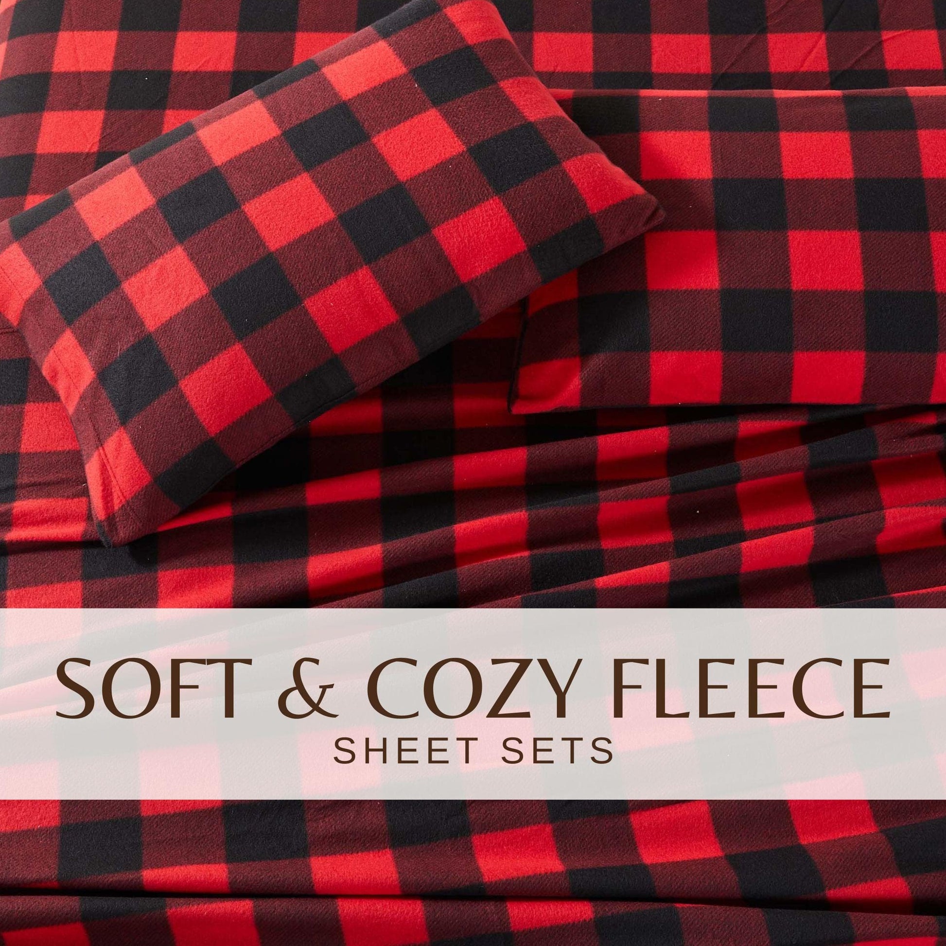 4 - Piece Printed Fleece Sheet - Dara Collection - Boske.store