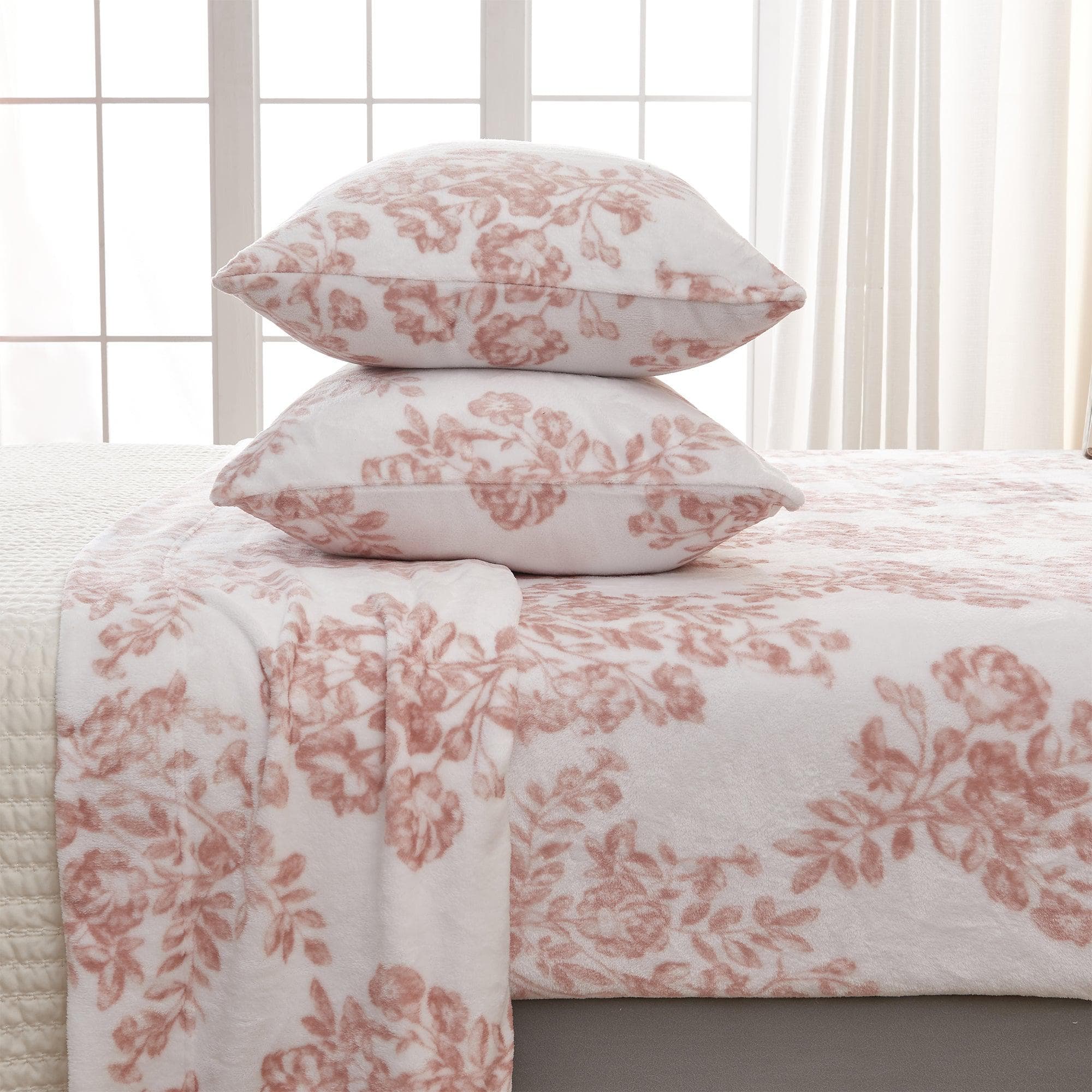 4 - Piece Printed Plush Sheet - Velvet Luxe Lattice Collection - Boske.store