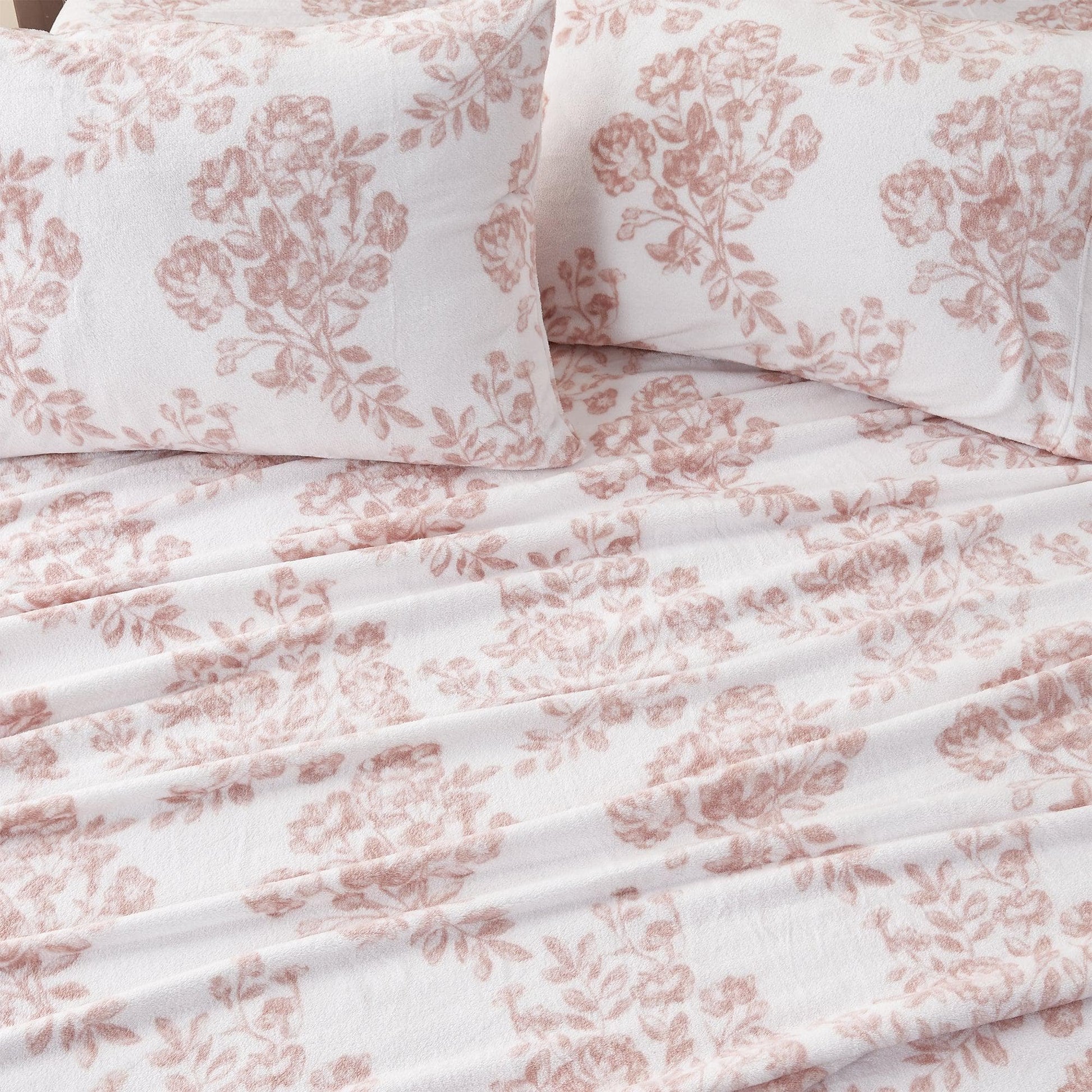 4 - Piece Printed Plush Sheet - Velvet Luxe Lattice Collection - Boske.store