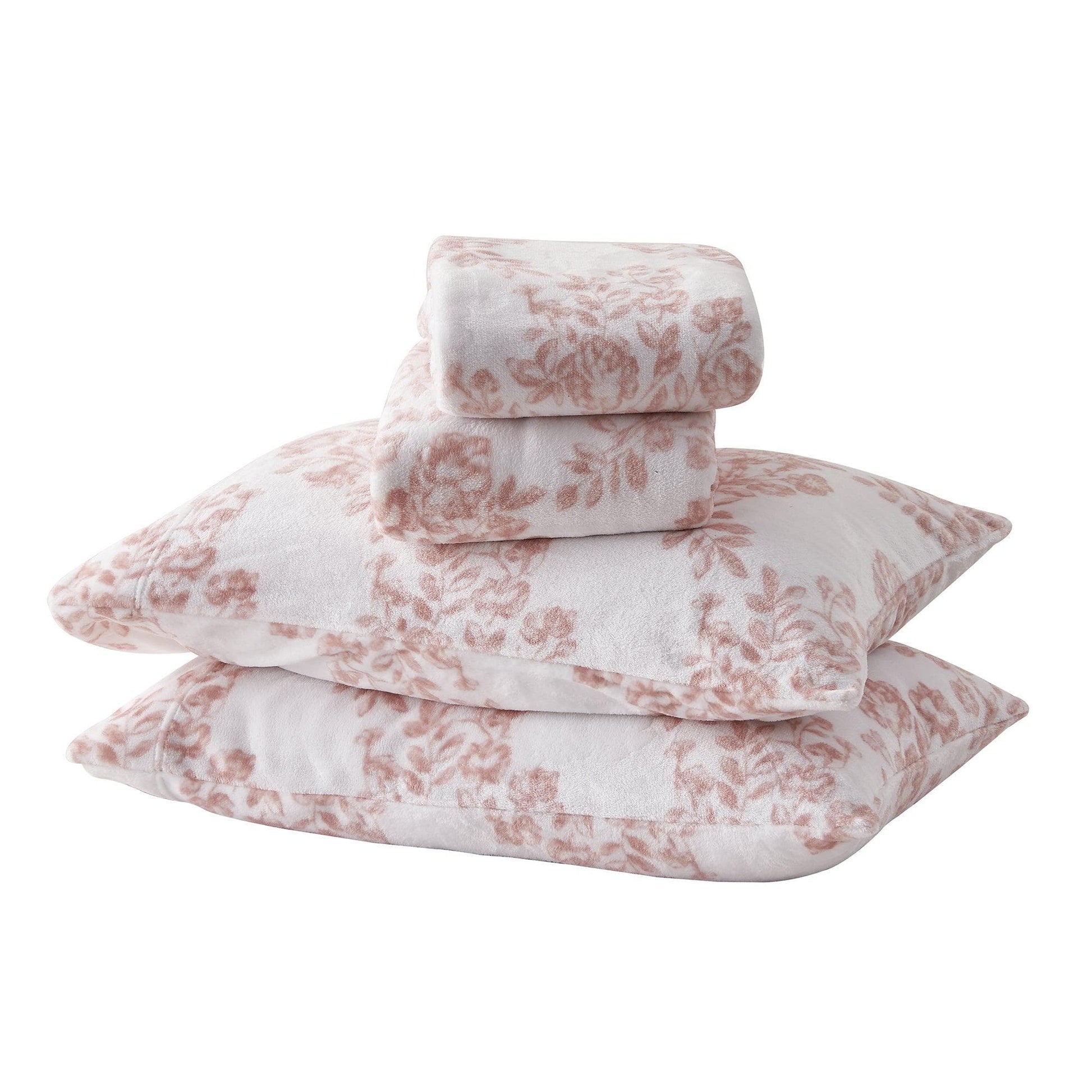 4 - Piece Printed Plush Sheet - Velvet Luxe Lattice Collection - Boske.store