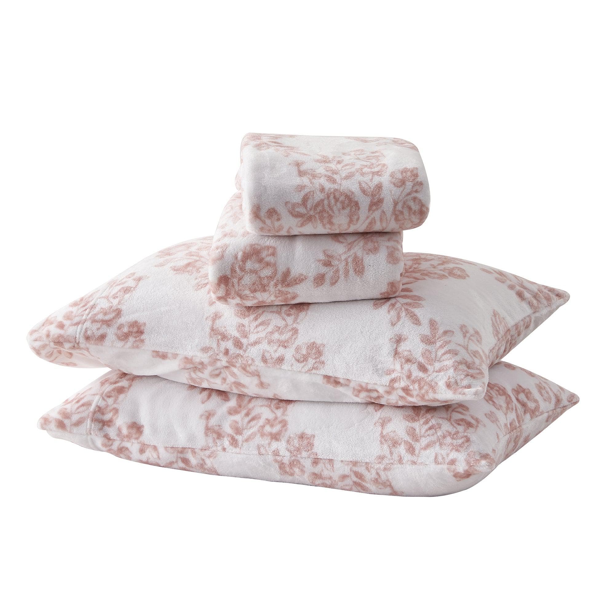 4 - Piece Printed Plush Sheet - Velvet Luxe Lattice Collection - Boske.store
