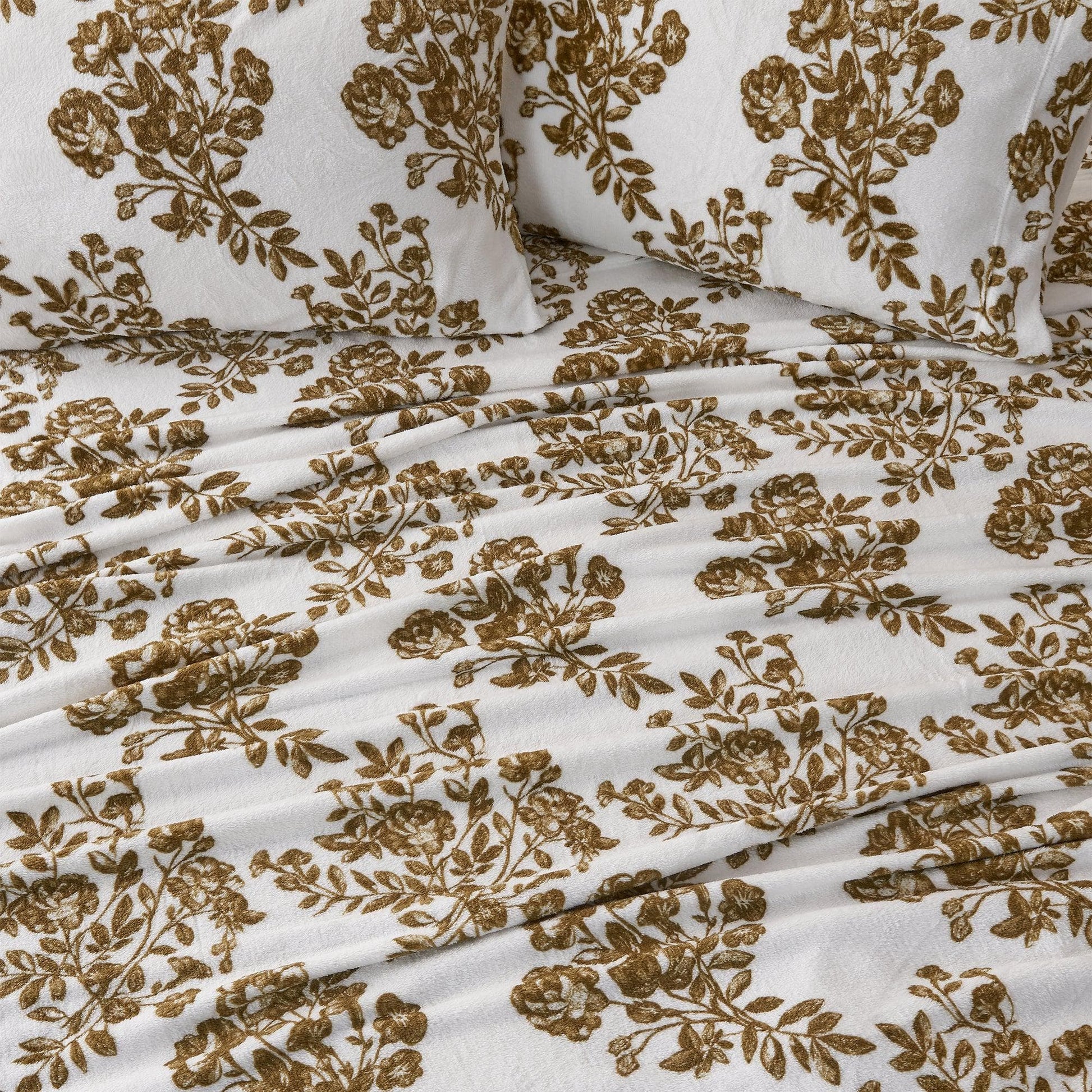4 - Piece Printed Plush Sheet - Velvet Luxe Lattice Collection - Boske.store