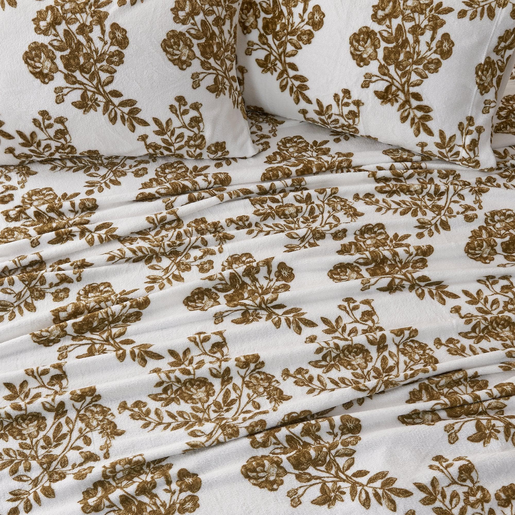 4 - Piece Printed Plush Sheet - Velvet Luxe Lattice Collection - Boske.store