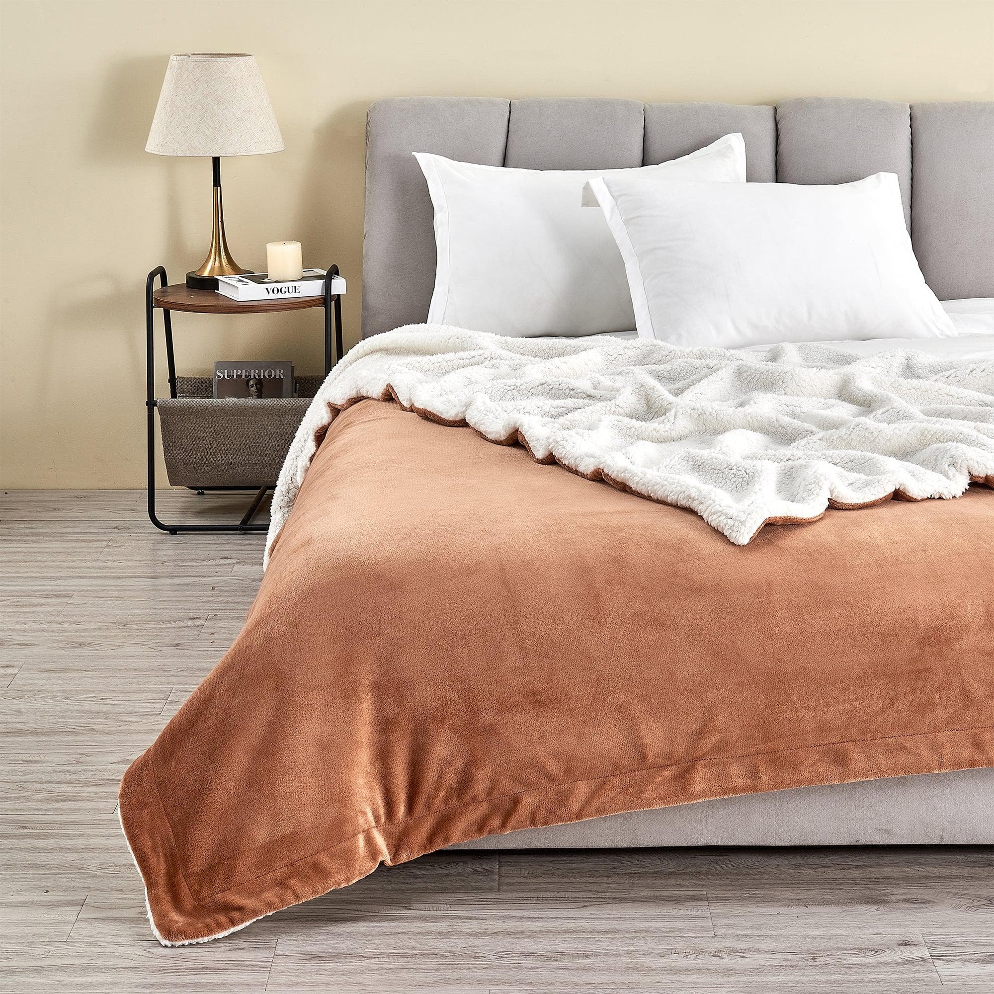 Velvet Plush Sherpa Luxury Bed Blanket - Kinsley Collection - Boske.store