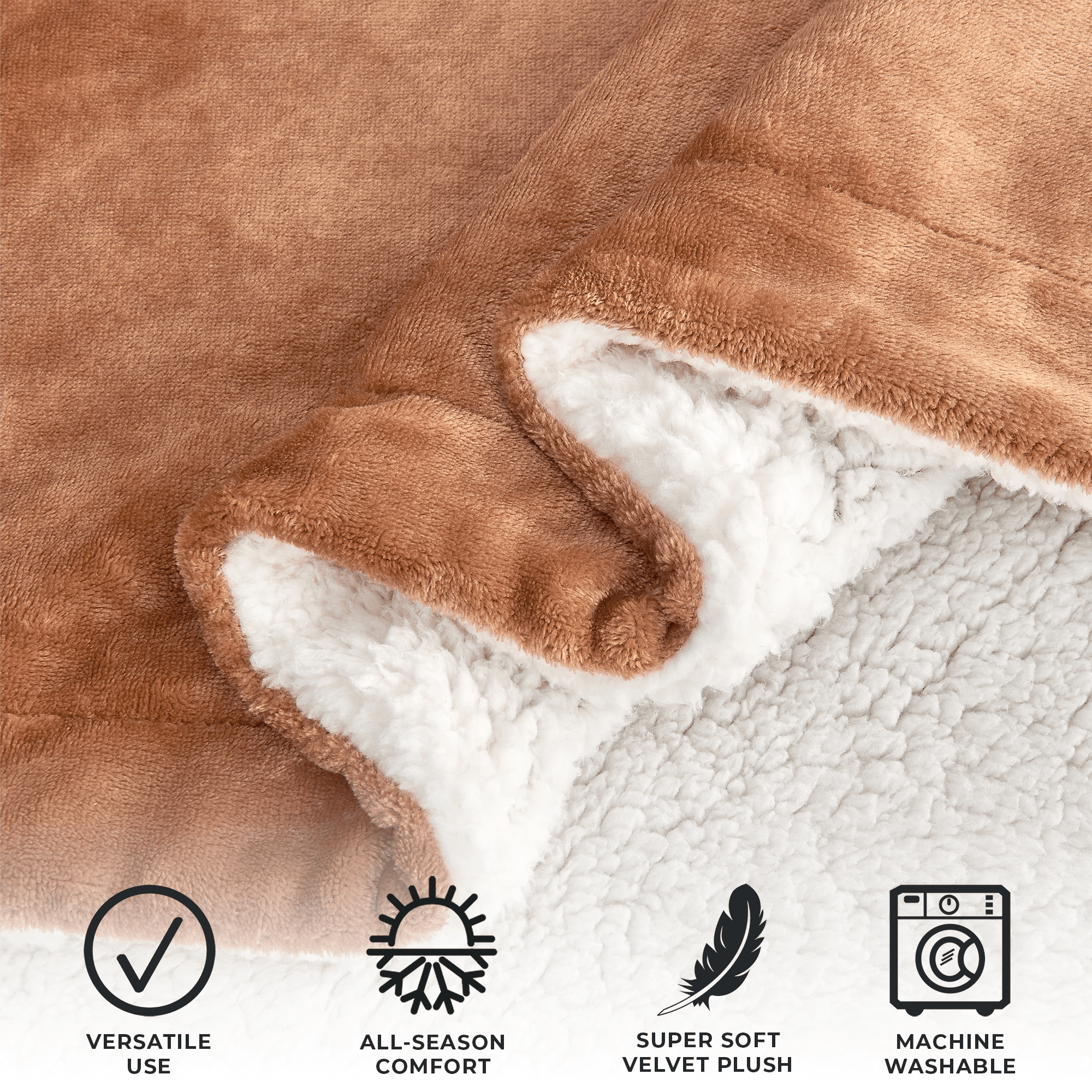 Velvet Plush Sherpa Luxury Bed Blanket - Kinsley Collection - Boske.store