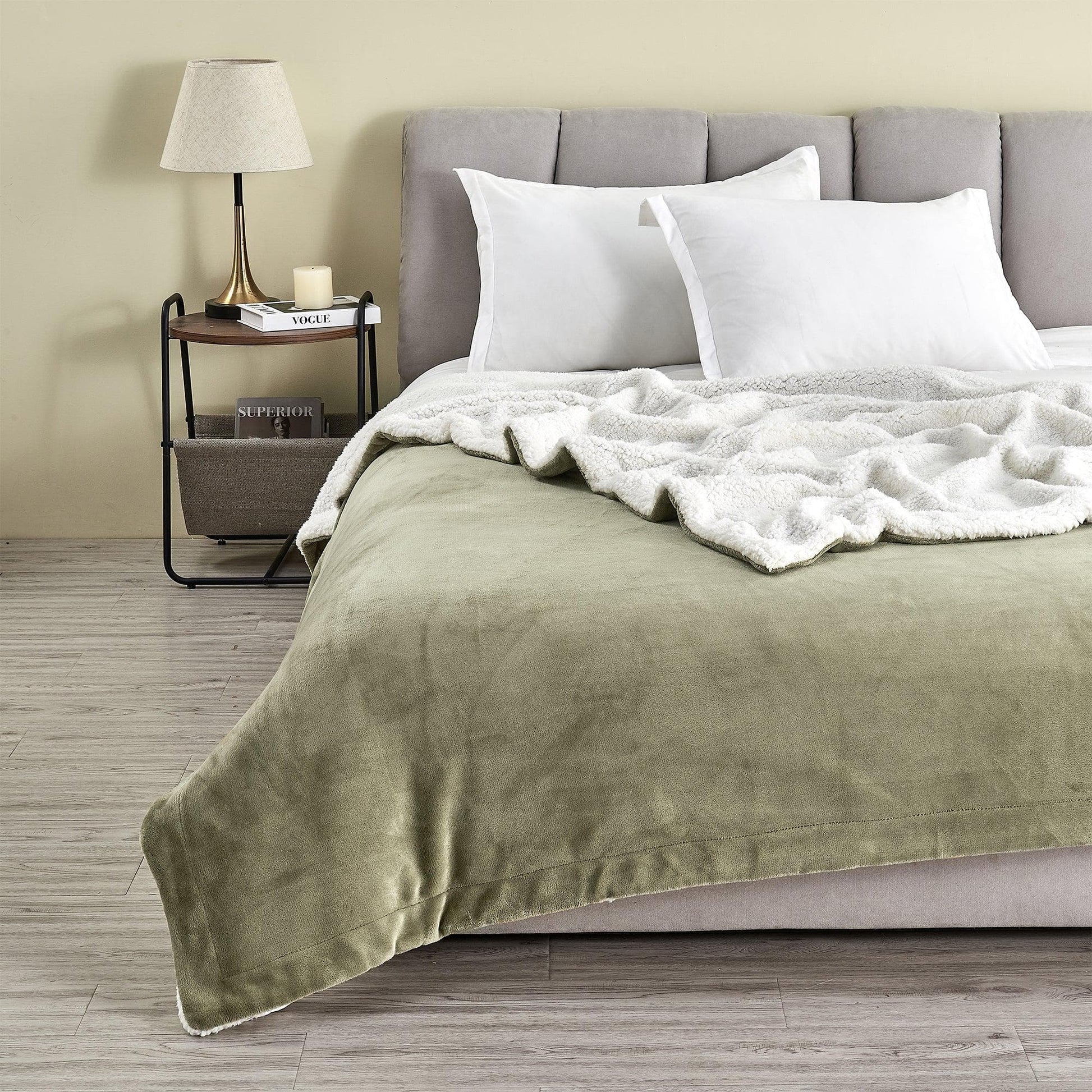 Velvet Plush Sherpa Luxury Bed Blanket - Kinsley Collection - Boske.store