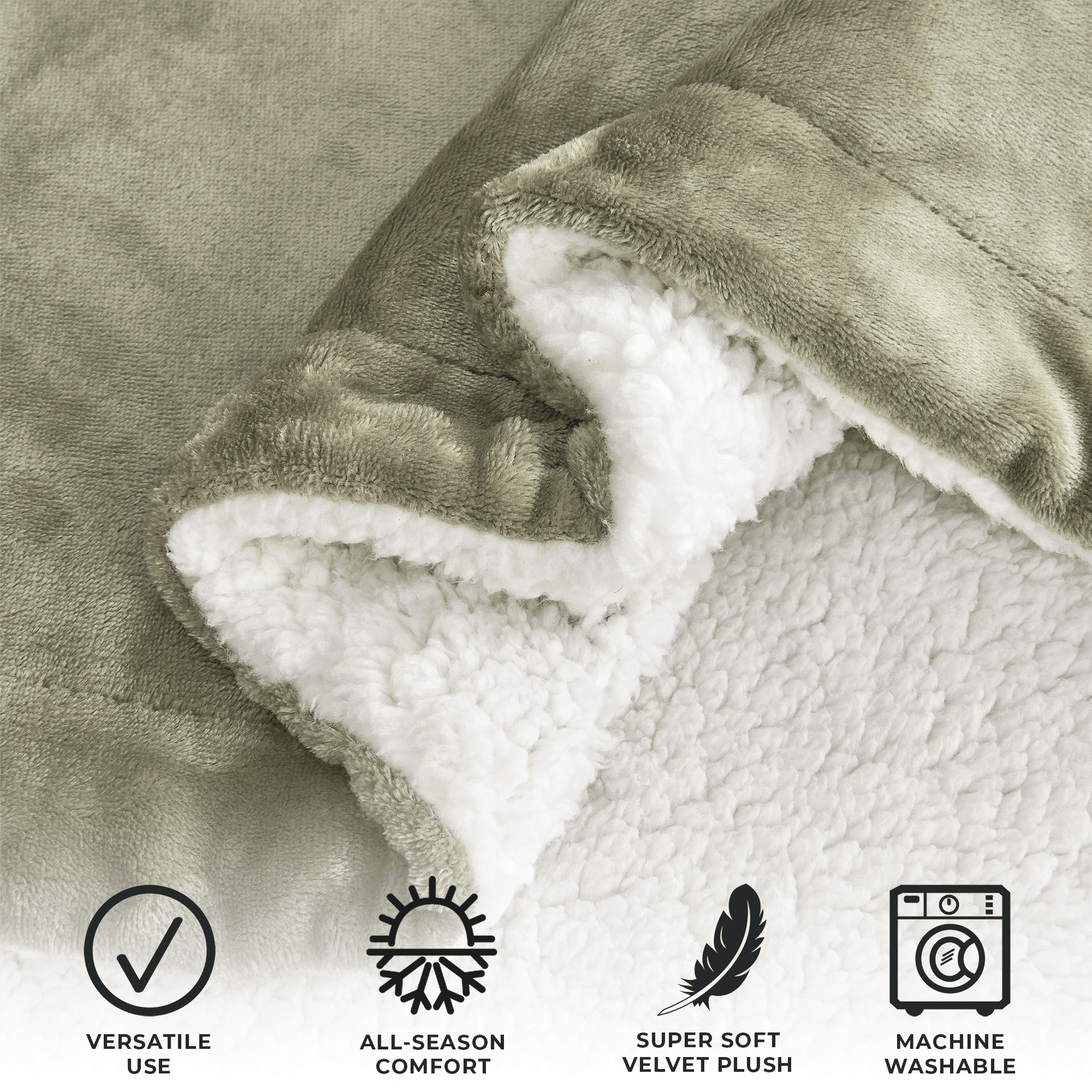 Velvet Plush Sherpa Luxury Bed Blanket - Kinsley Collection - Boske.store