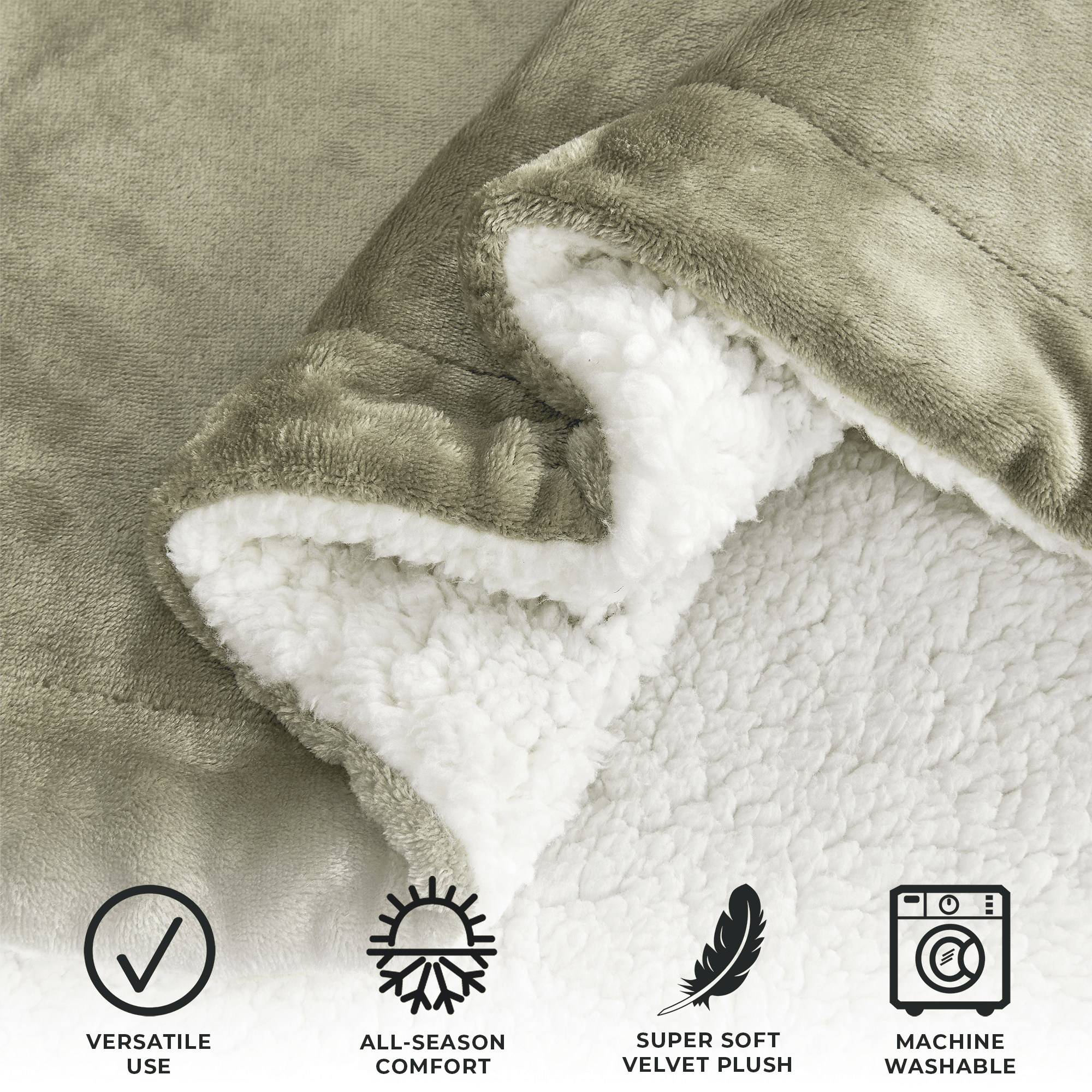 Velvet Plush Sherpa Luxury Bed Blanket - Kinsley Collection - Boske.store
