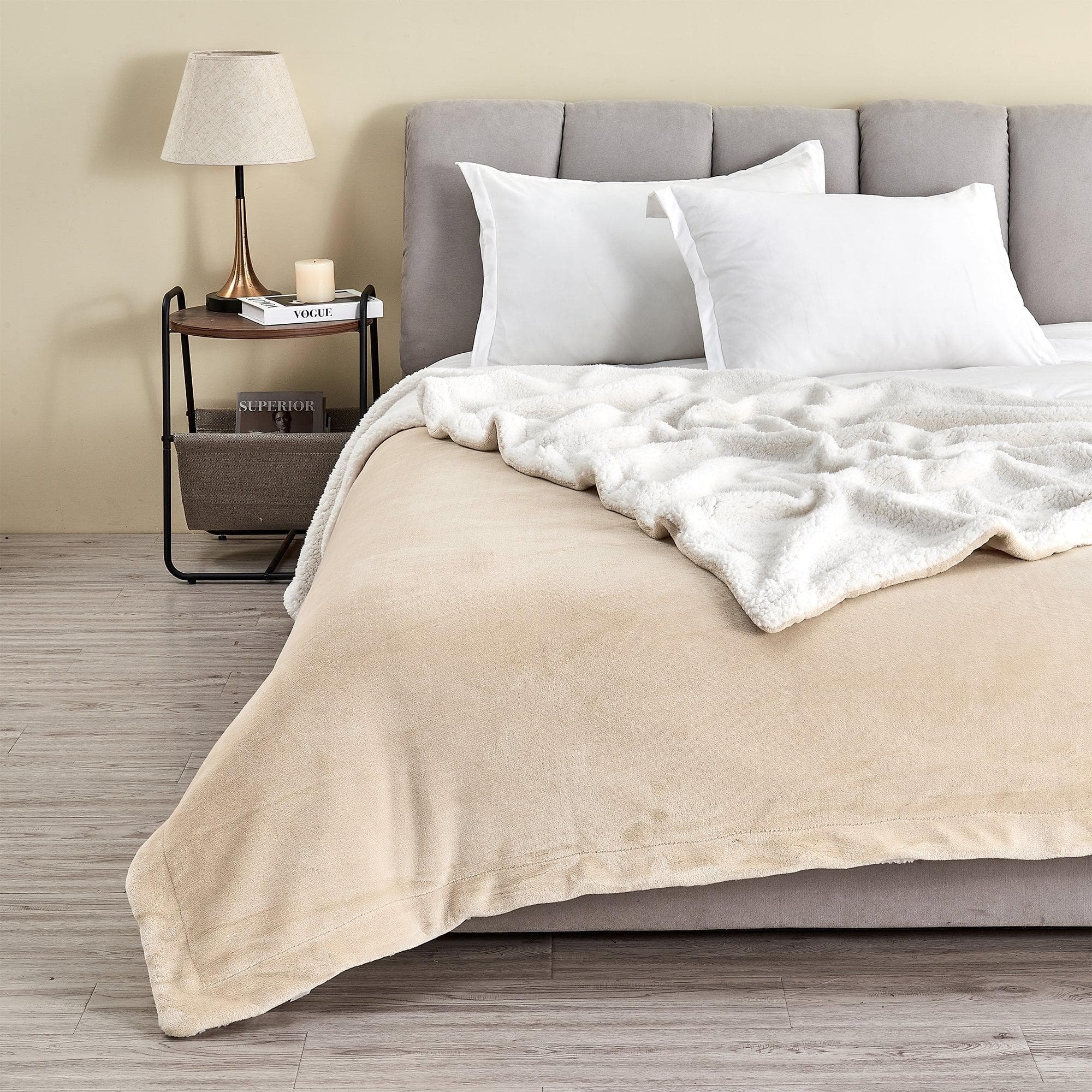 Velvet Plush Sherpa Luxury Bed Blanket - Kinsley Collection - Boske.store