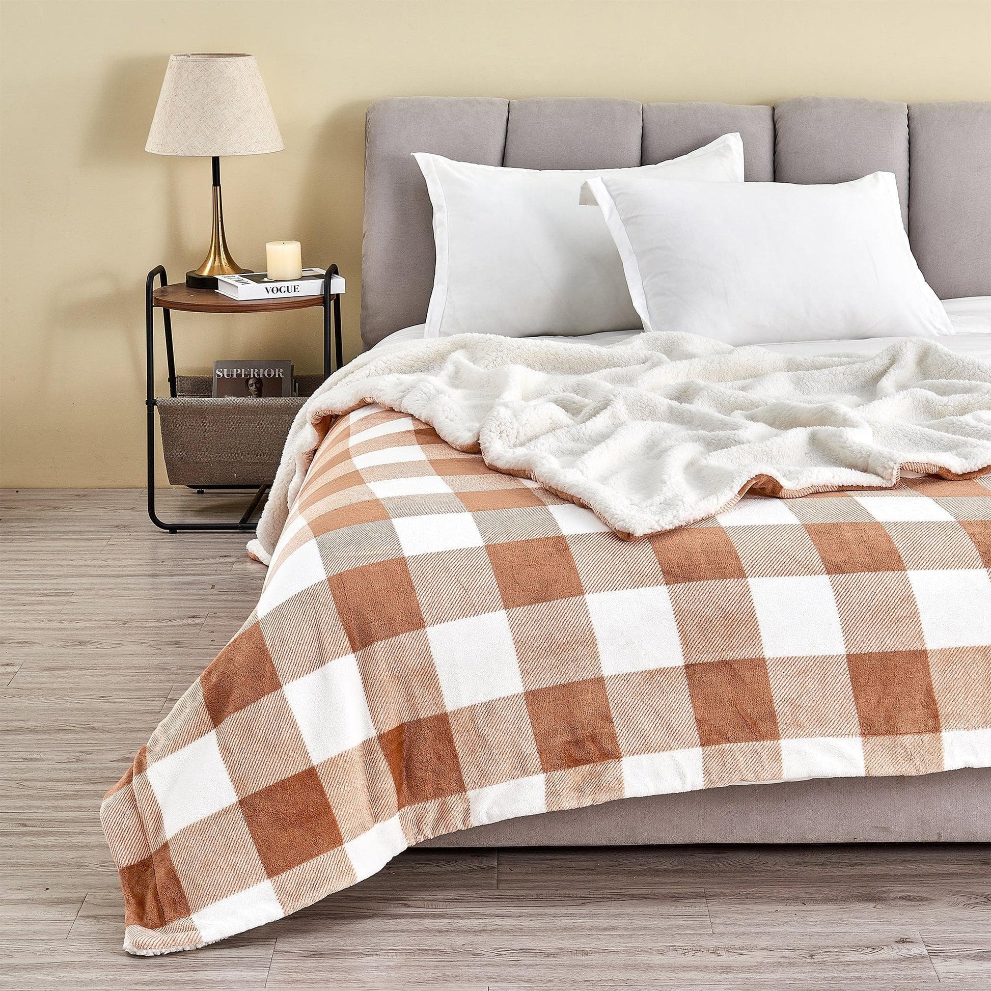 Velvet Plush Sherpa Luxury Bed Blanket - Kinsley Collection - Boske.store