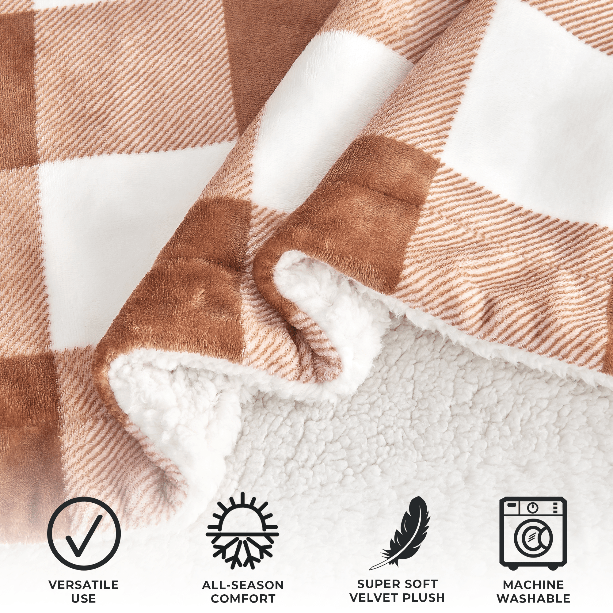 Velvet Plush Sherpa Luxury Bed Blanket - Kinsley Collection - Boske.store