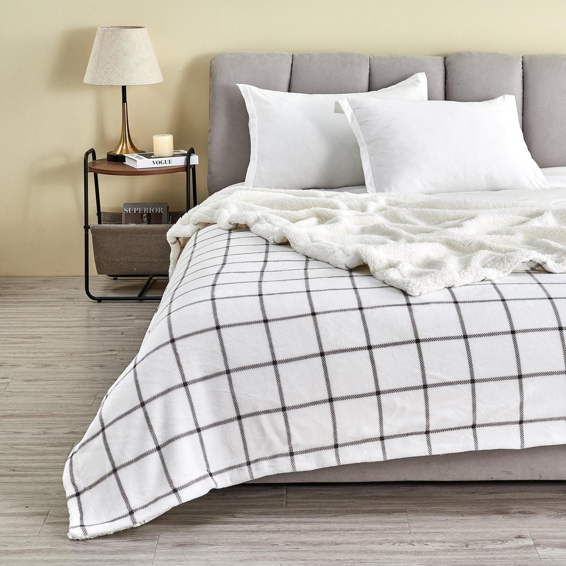 Velvet Plush Sherpa Luxury Bed Blanket - Kinsley Collection - Boske.store