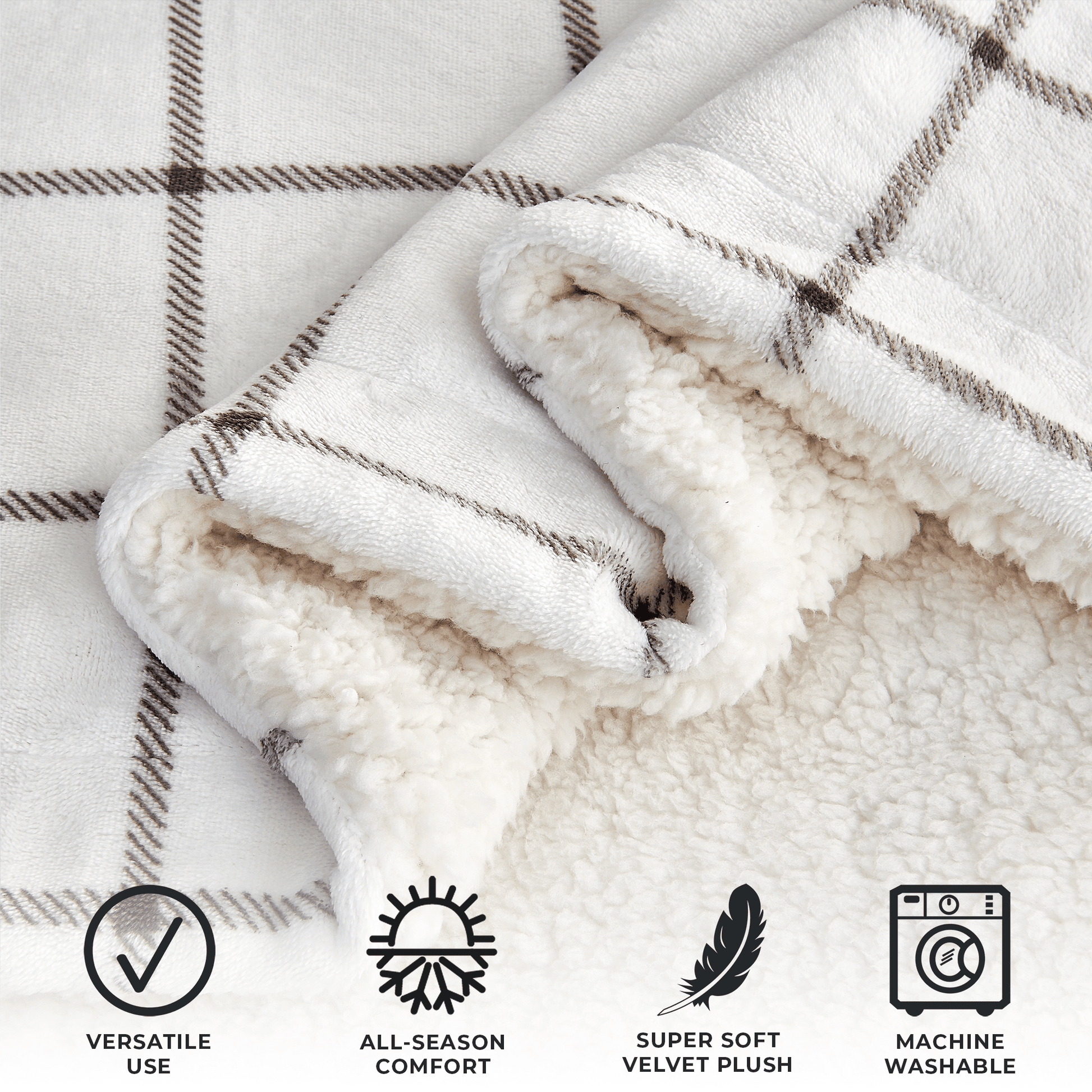 Velvet Plush Sherpa Luxury Bed Blanket - Kinsley Collection - Boske.store