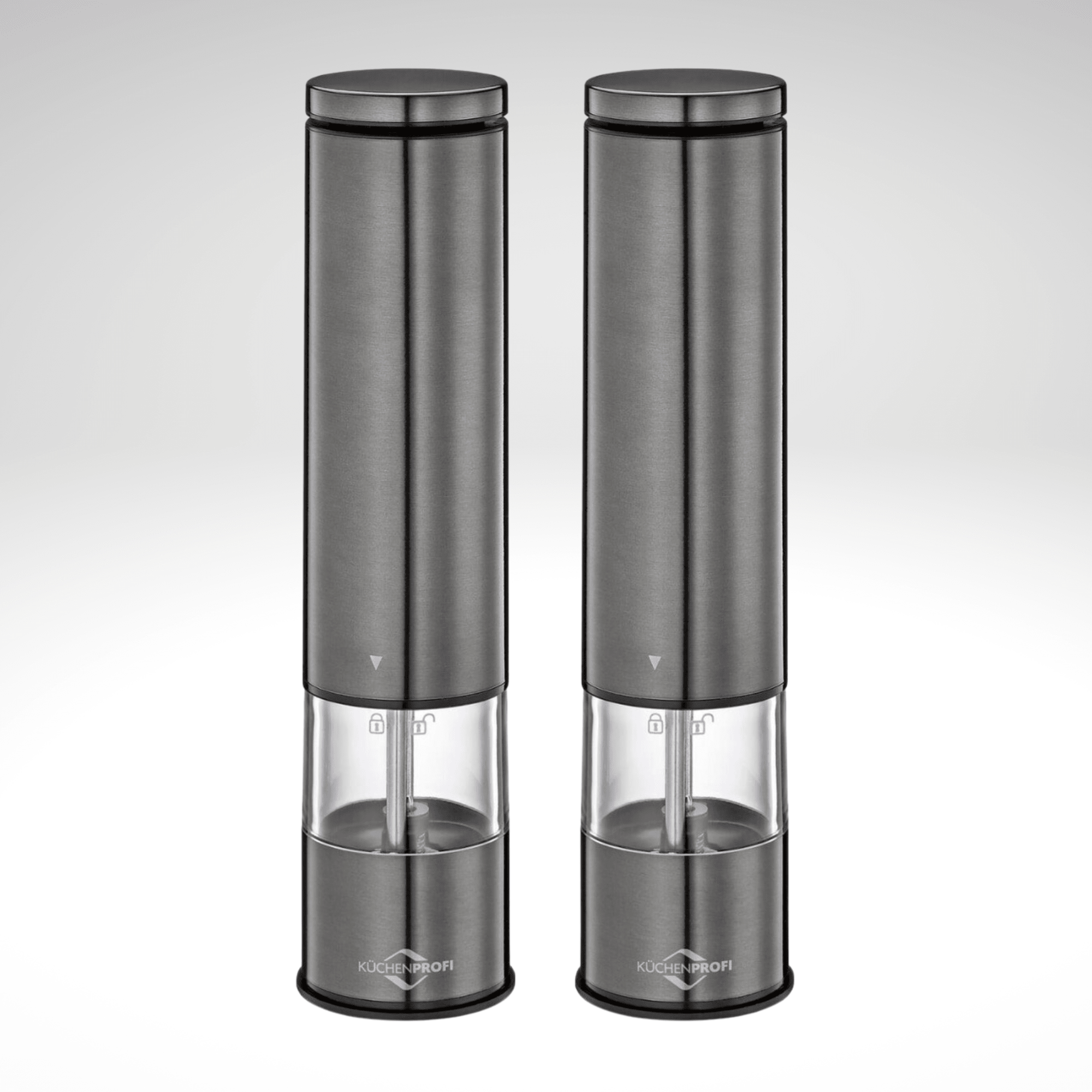 "Boston" Electric Salt and Pepper Mill, s/s, acrylic, 2" dia. x 9" - Boske.store