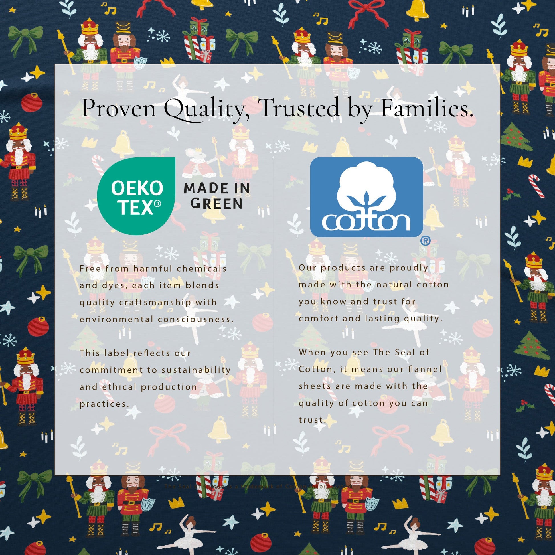 4 - Piece Turkish Cotton Christmas Flannel Sheet - Whittaker Collection - Boske.store
