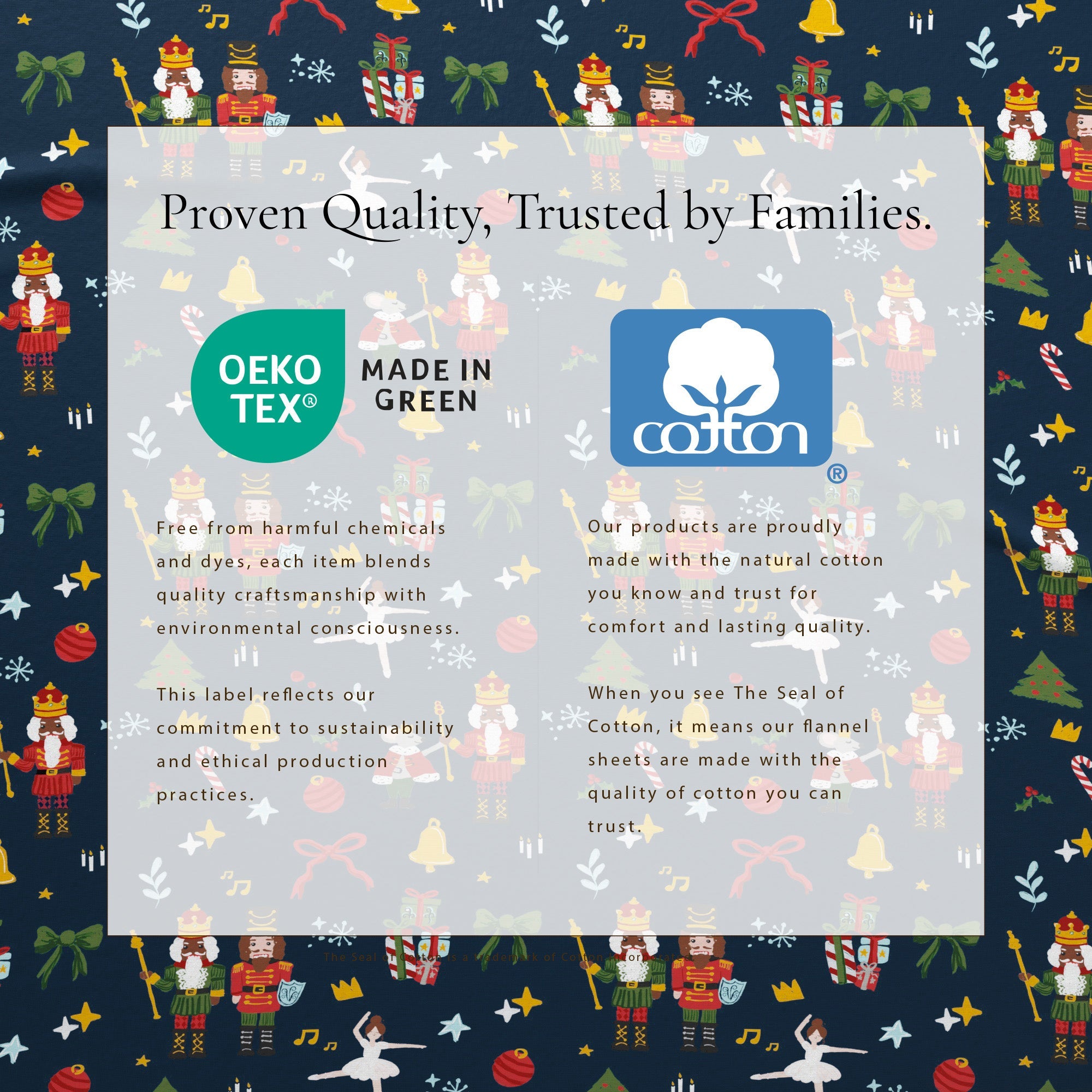 4 - Piece Turkish Cotton Christmas Flannel Sheet - Whittaker Collection - Boske.store
