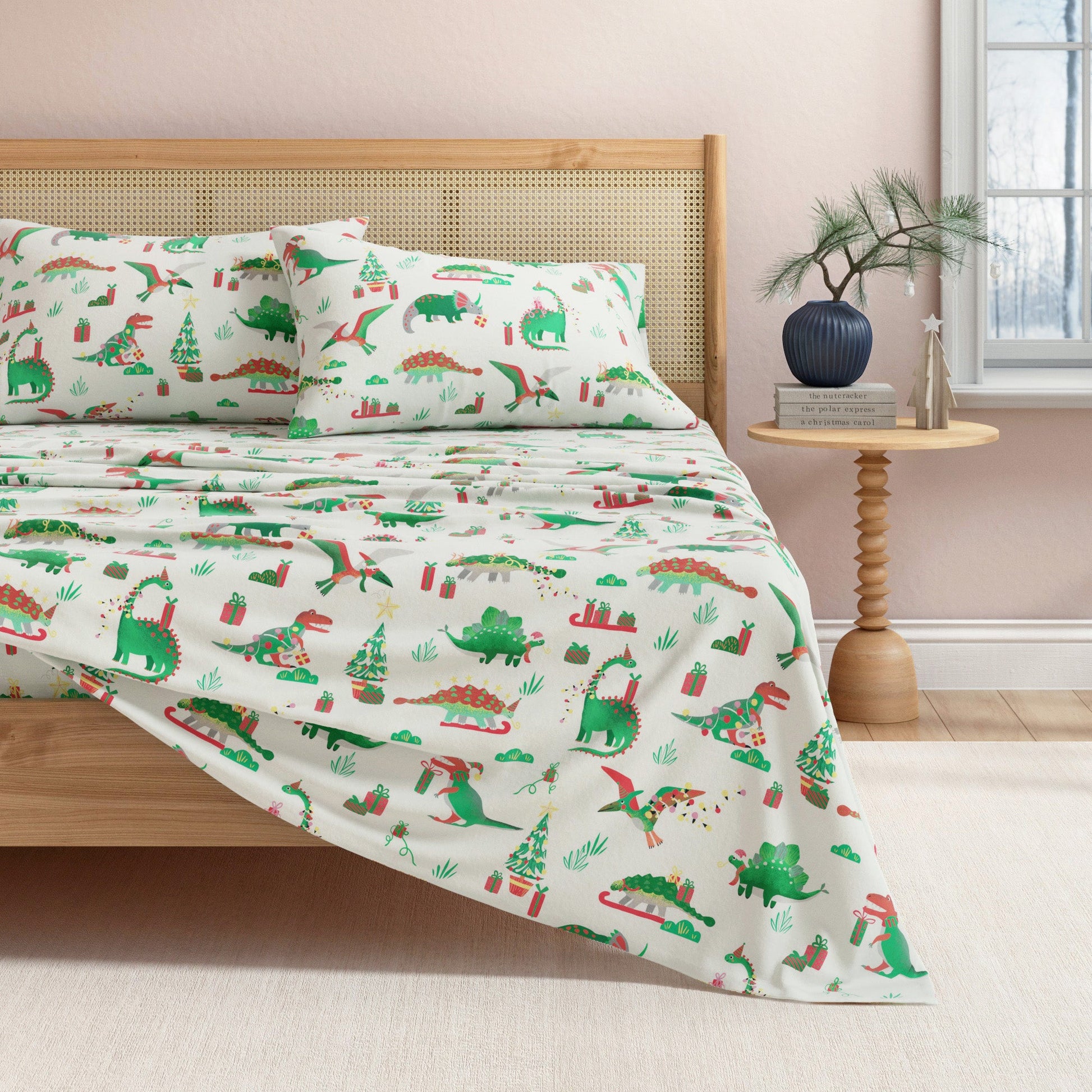 4 - Piece Turkish Cotton Christmas Flannel Sheet - Whittaker Collection - Boske.store
