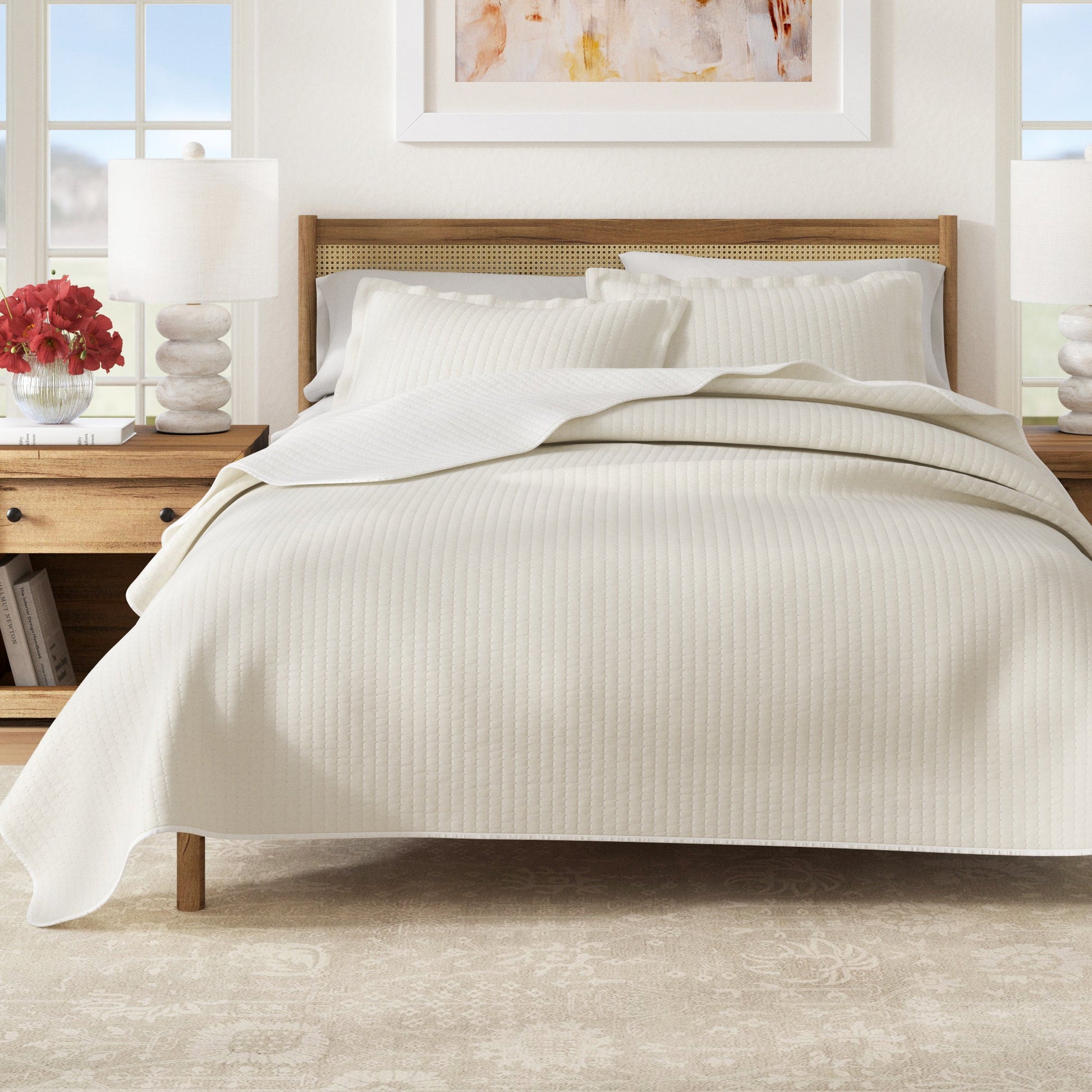 3 - Piece Solid Quilt - Alicia Collection - Boske.store