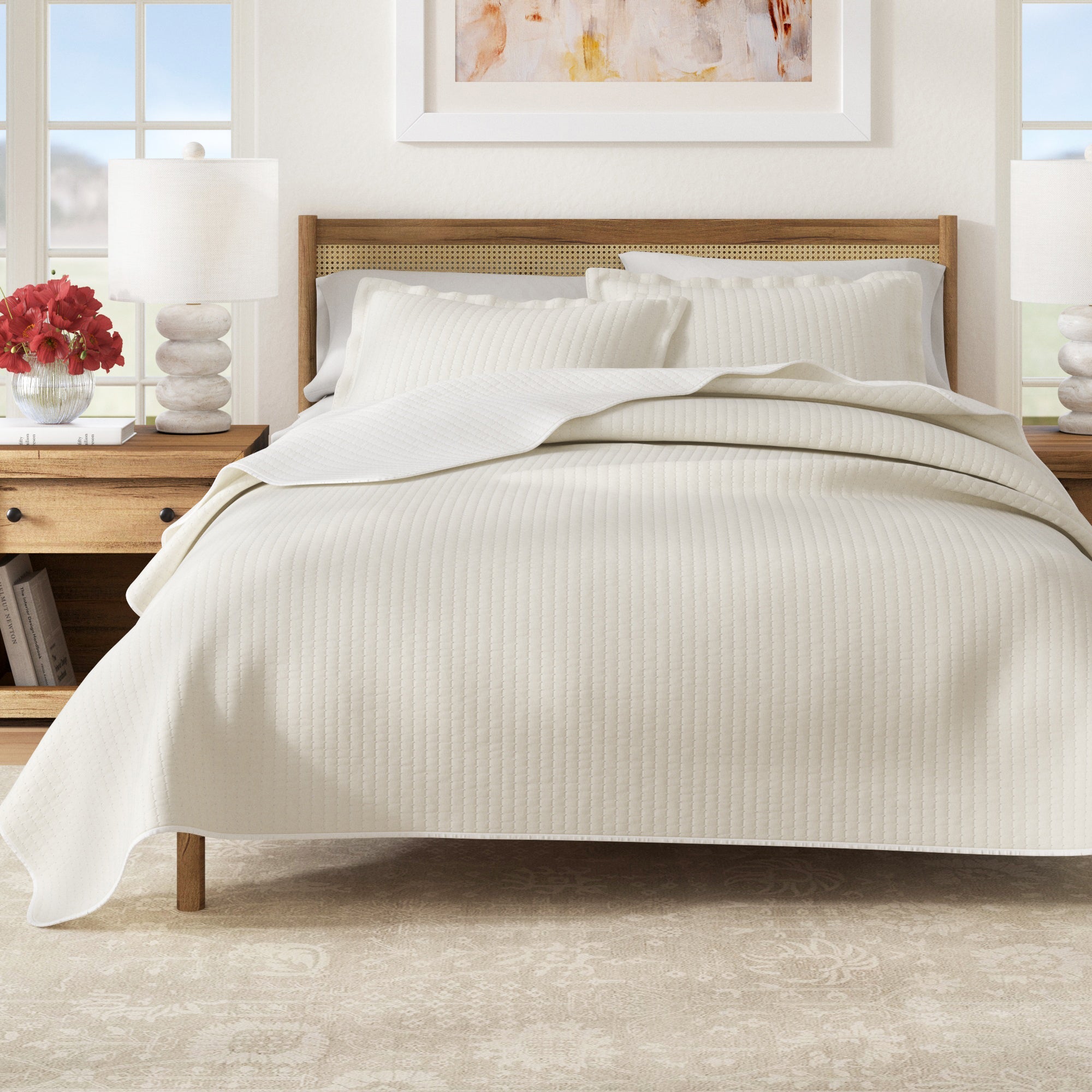 3 - Piece Solid Quilt - Alicia Collection - Boske.store