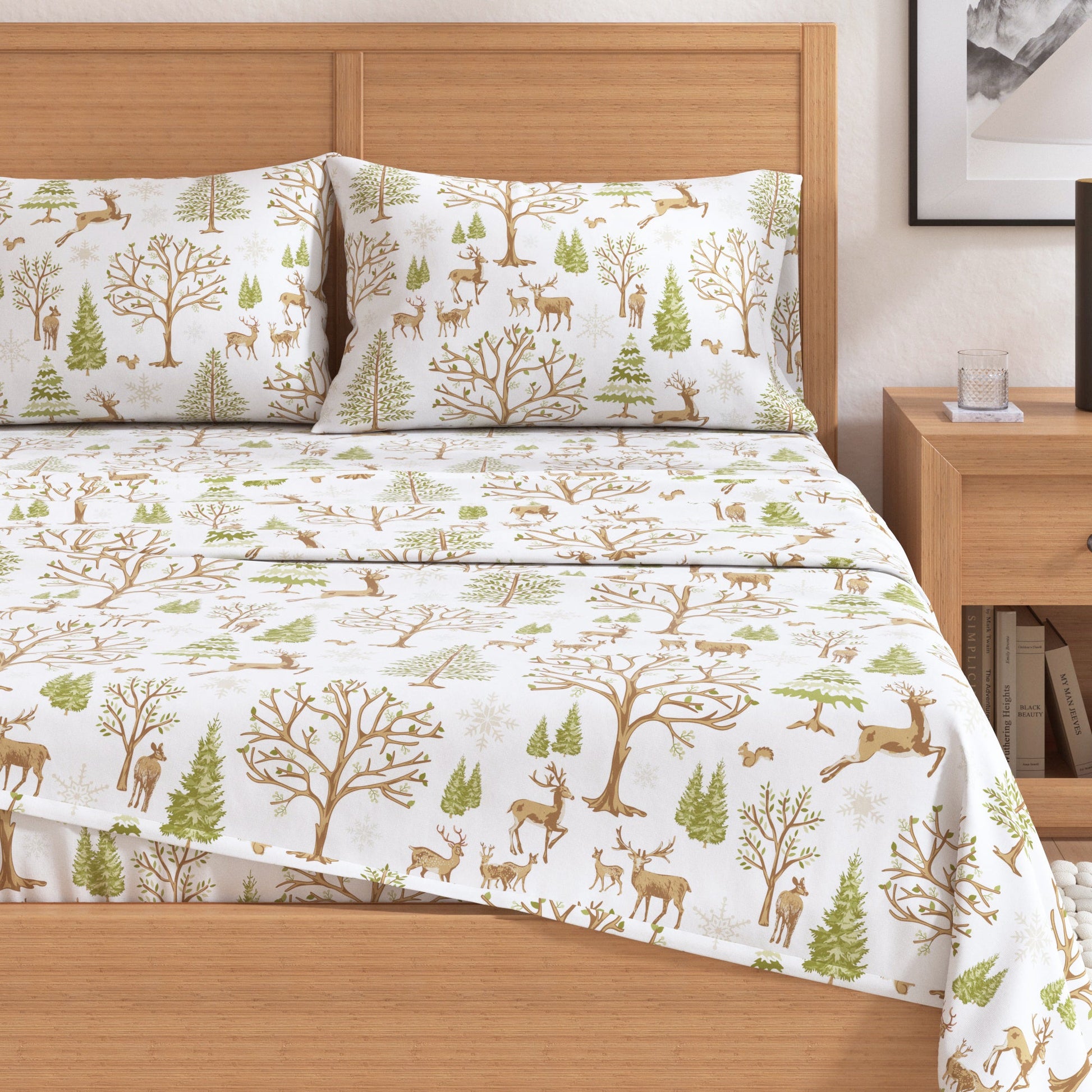 4 - Piece Turkish Cotton Flannel Sheet - Lakeview Collection - Boske.store