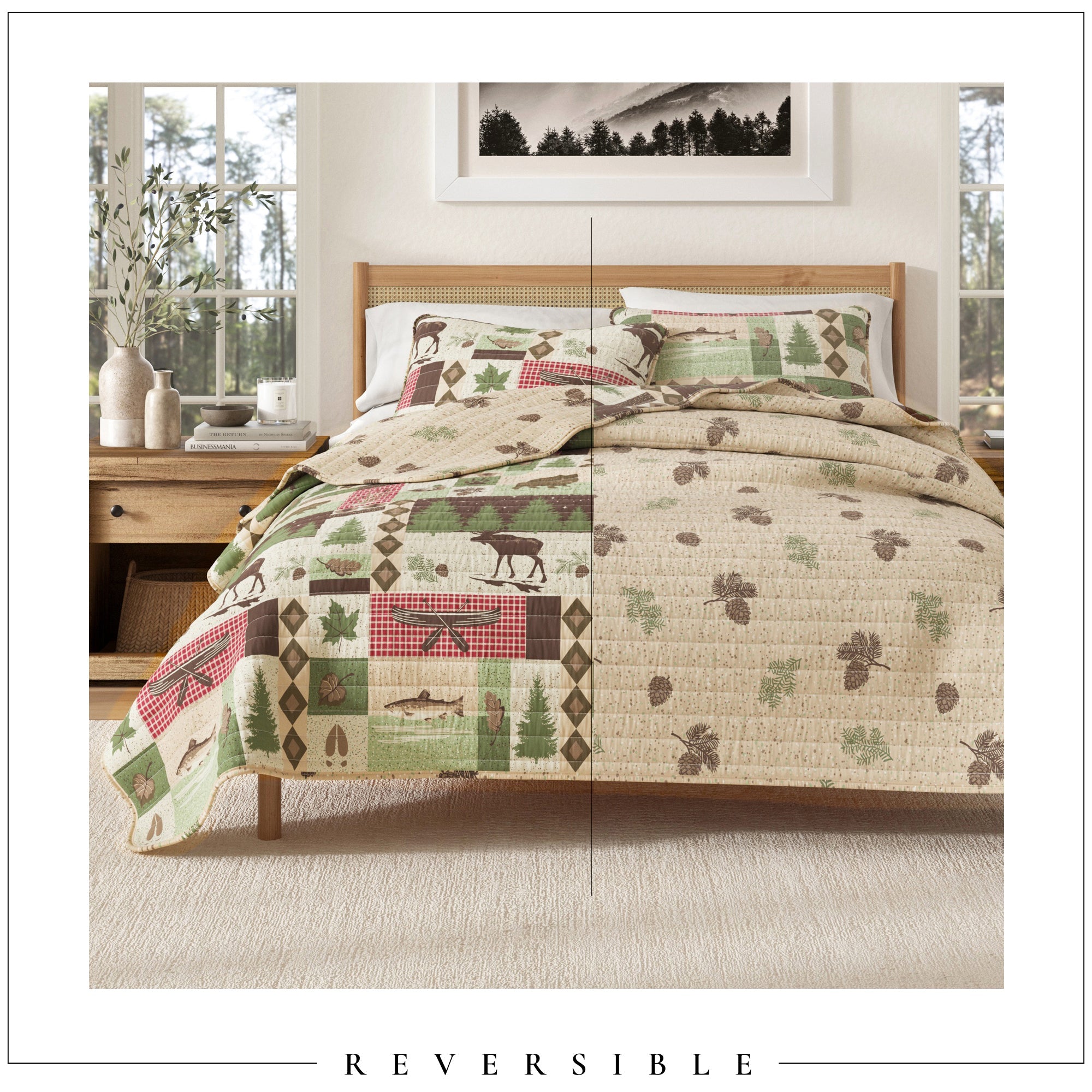 Wilder Collection 3 Piece Lodge Quilt Set - Boske.store